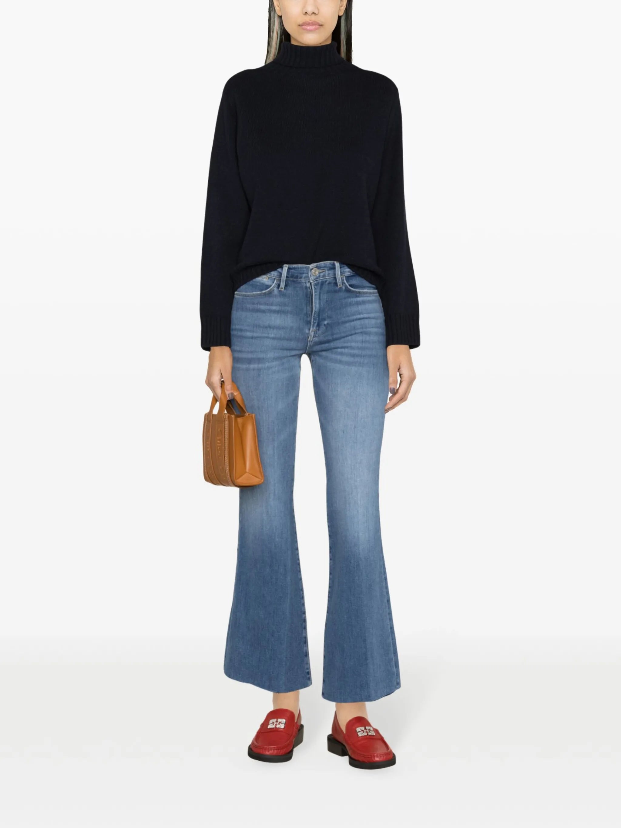 Le Easy Flare frayed jeans