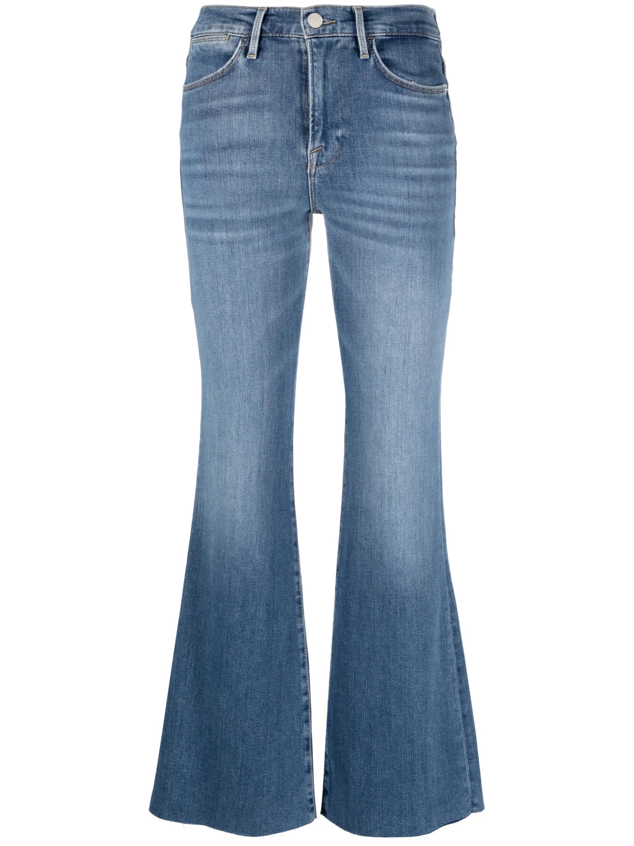 Le Easy Flare frayed jeans