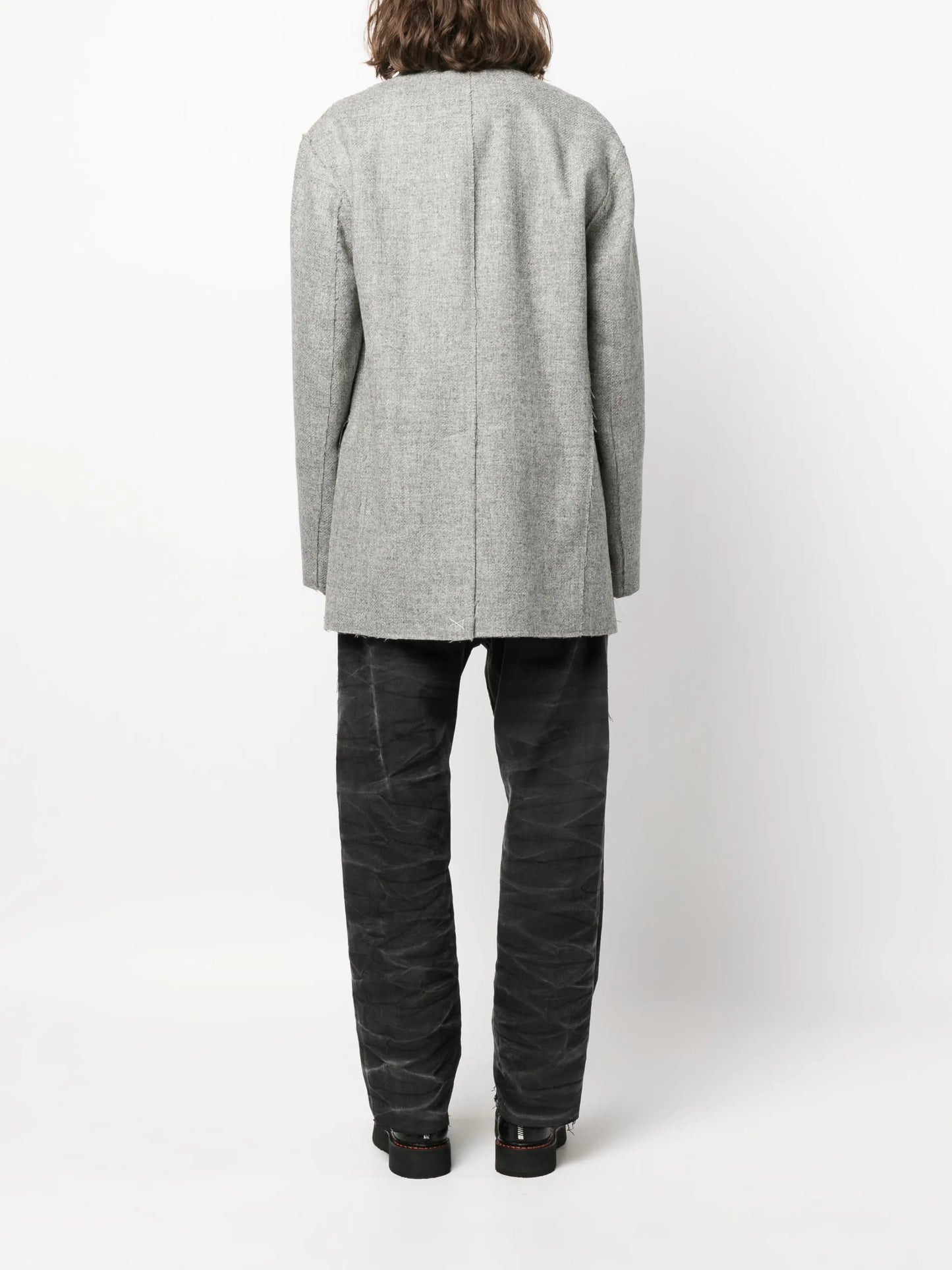 raw-cut wool blazer