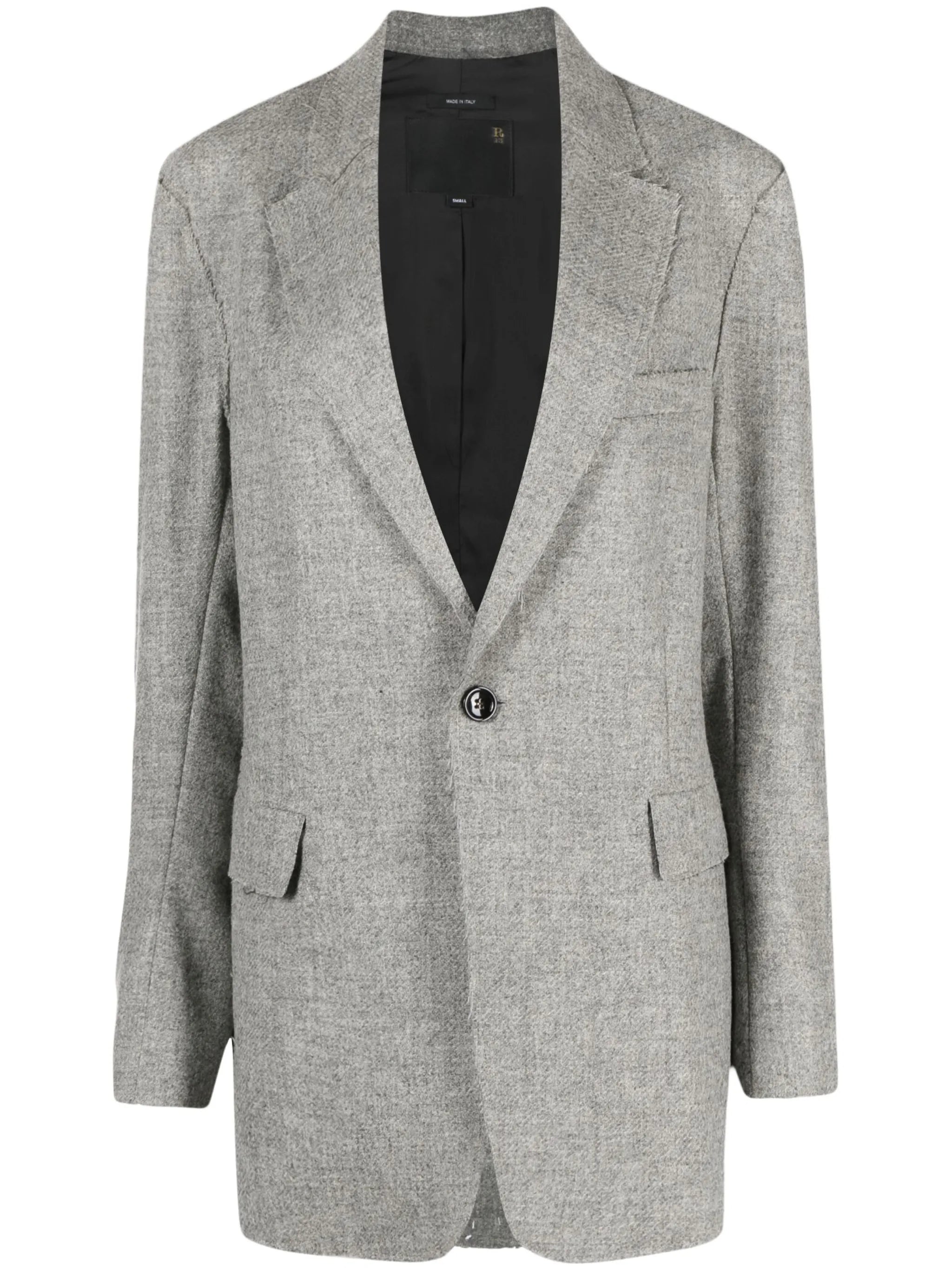 raw-cut wool blazer