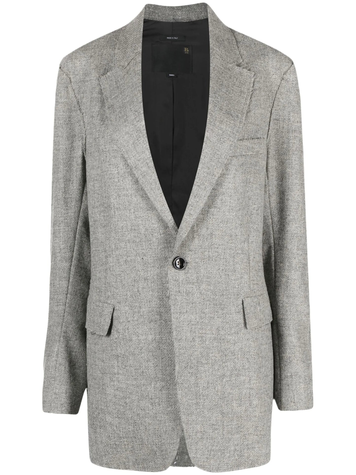 raw-cut wool blazer