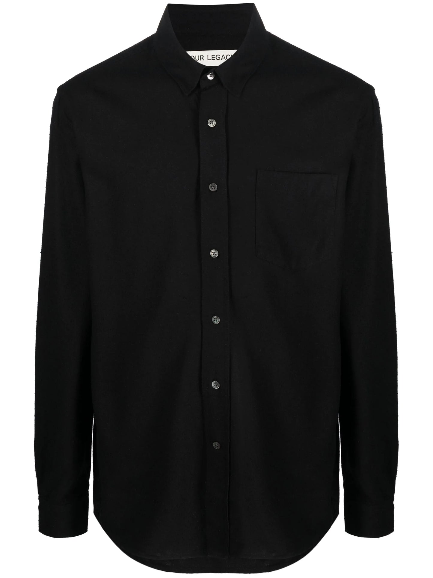 long-sleeve silk shirt