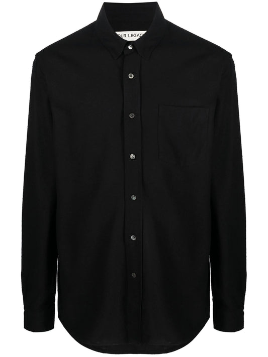 long-sleeve silk shirt