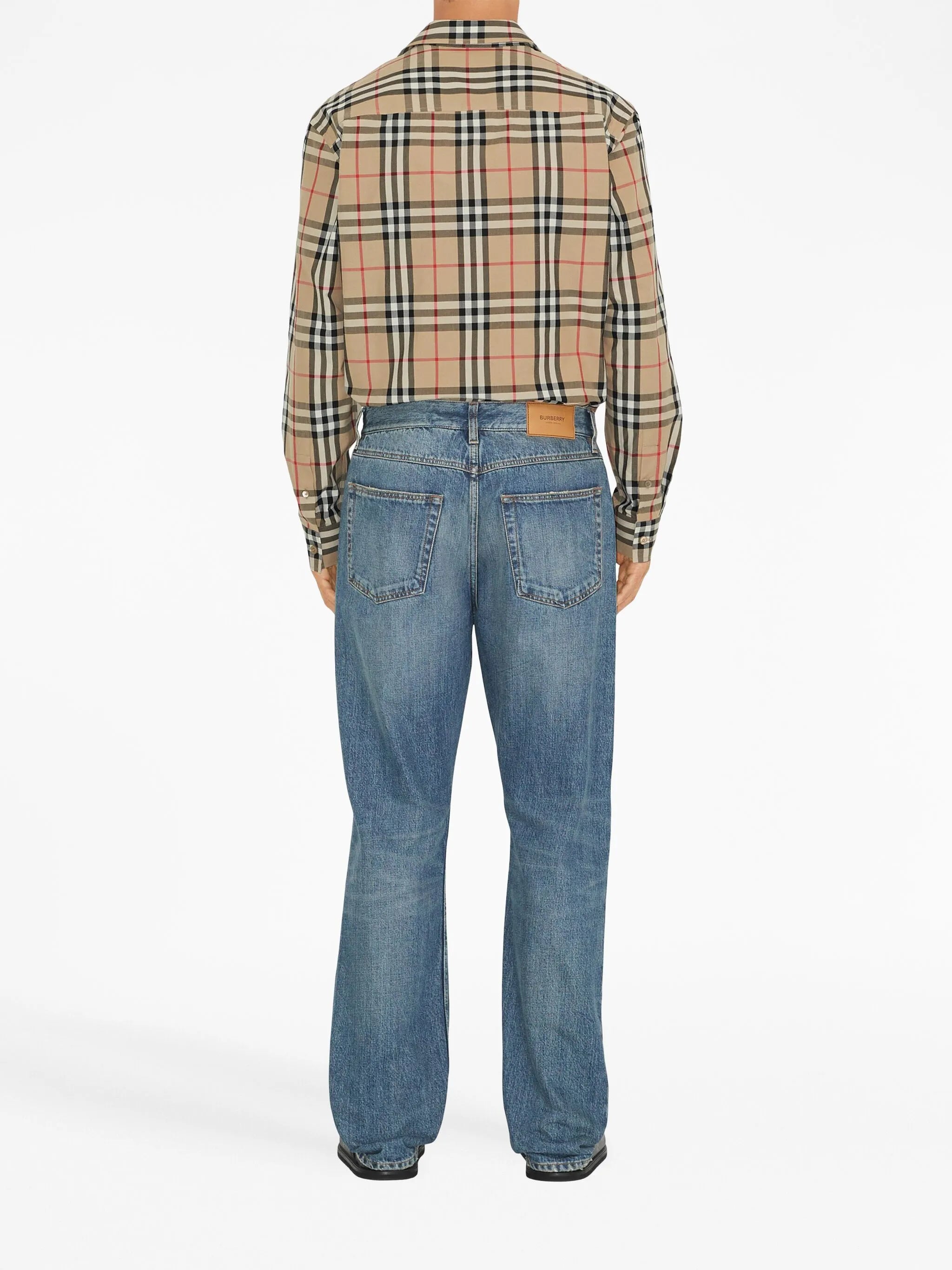 Check-pattern cotton shirt