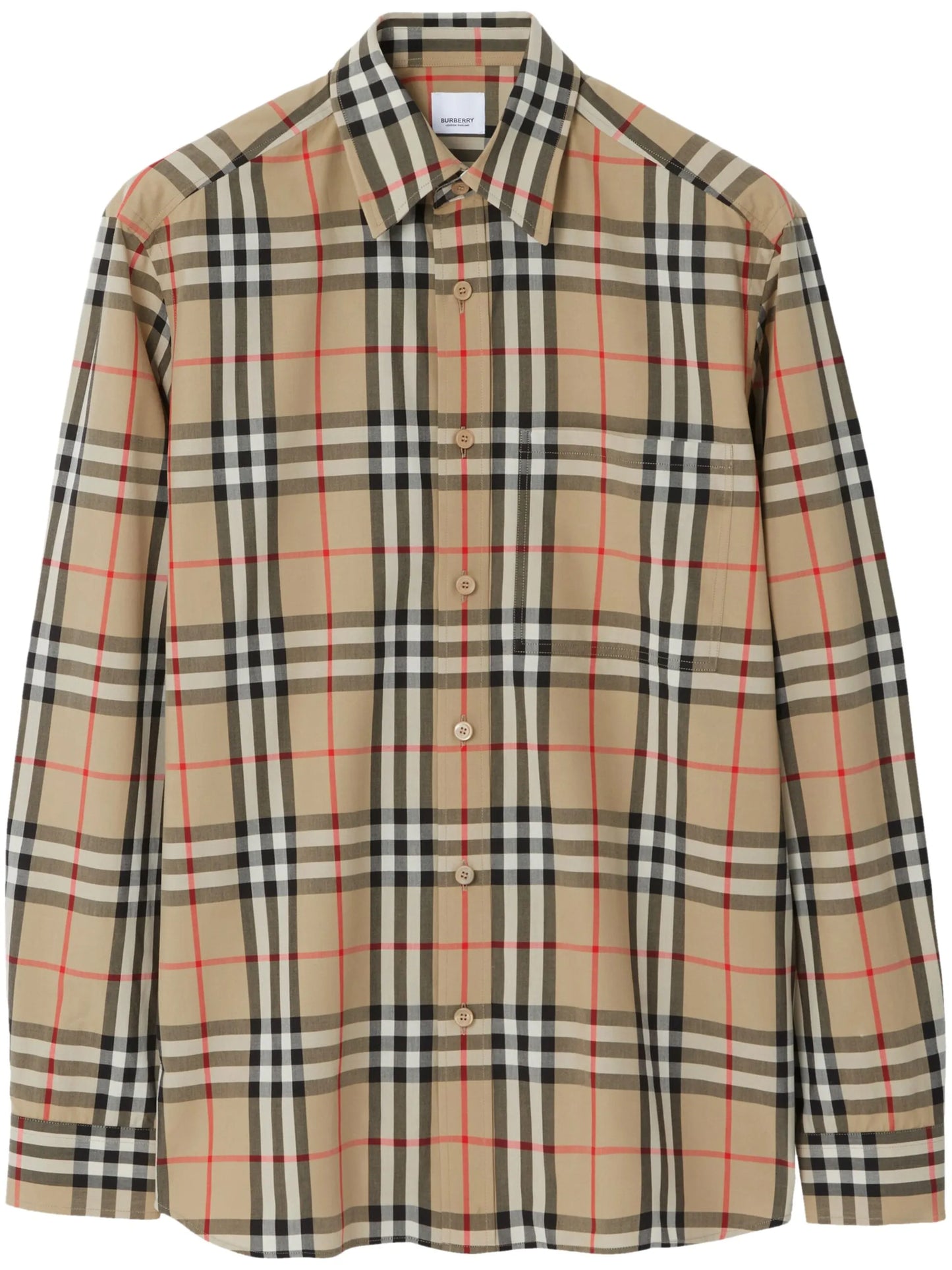 Check-pattern cotton shirt