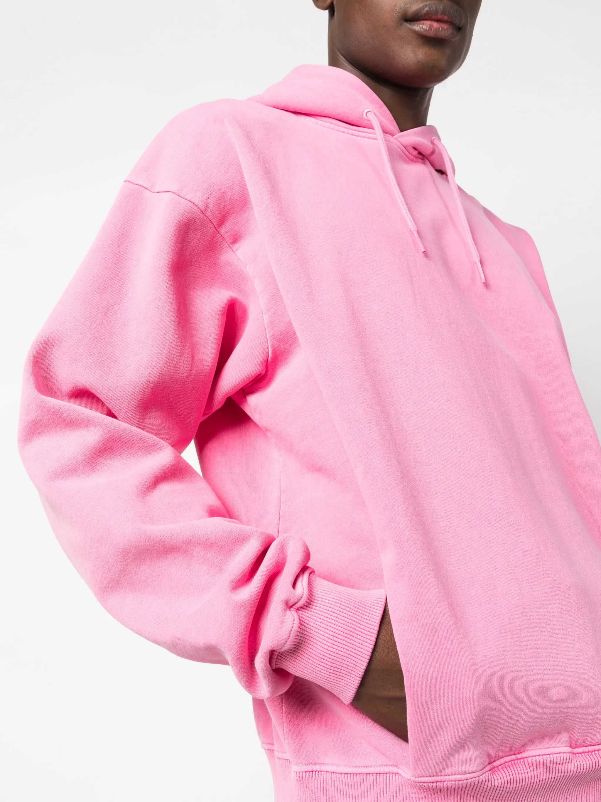 logo-print cotton hoodie
