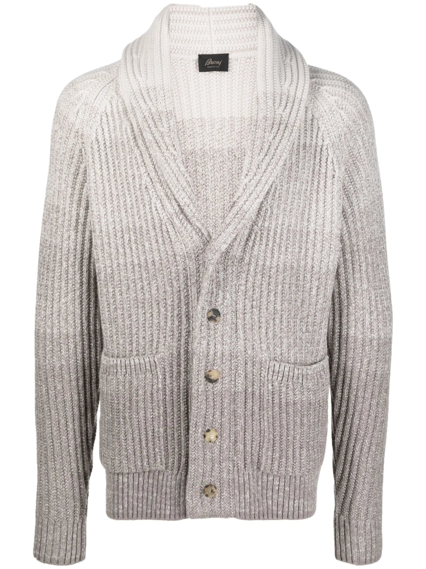 ombré-effect chunky-knit cardigan