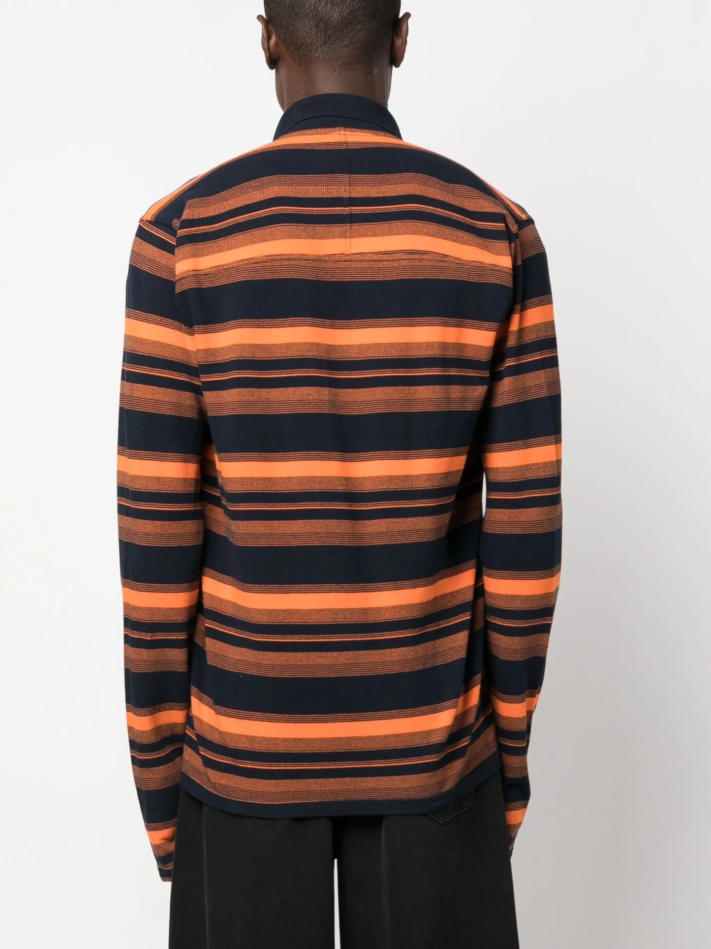 striped cotton polo shirt