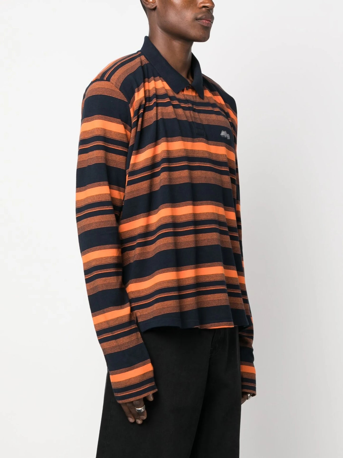 striped cotton polo shirt