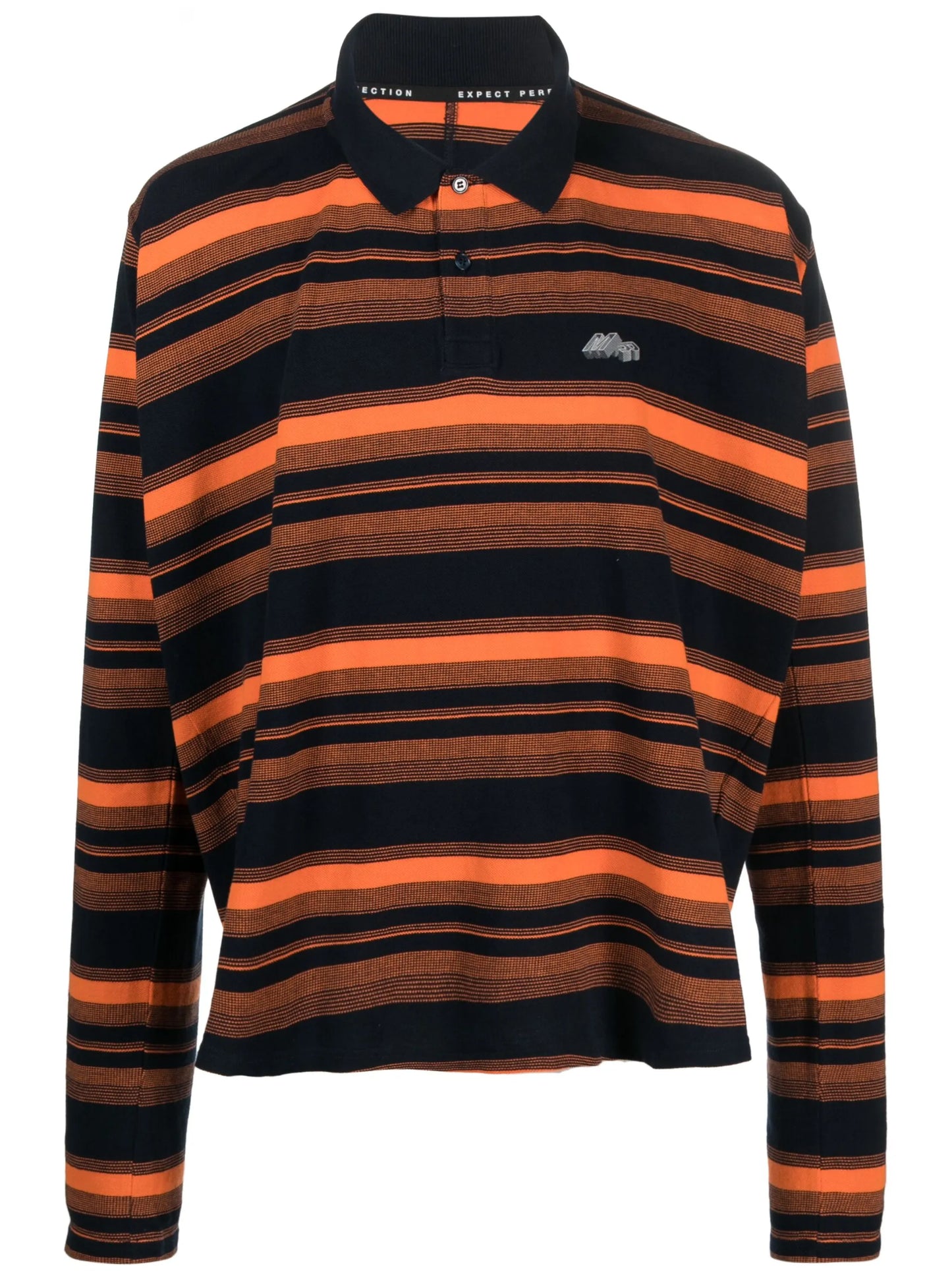 striped cotton polo shirt