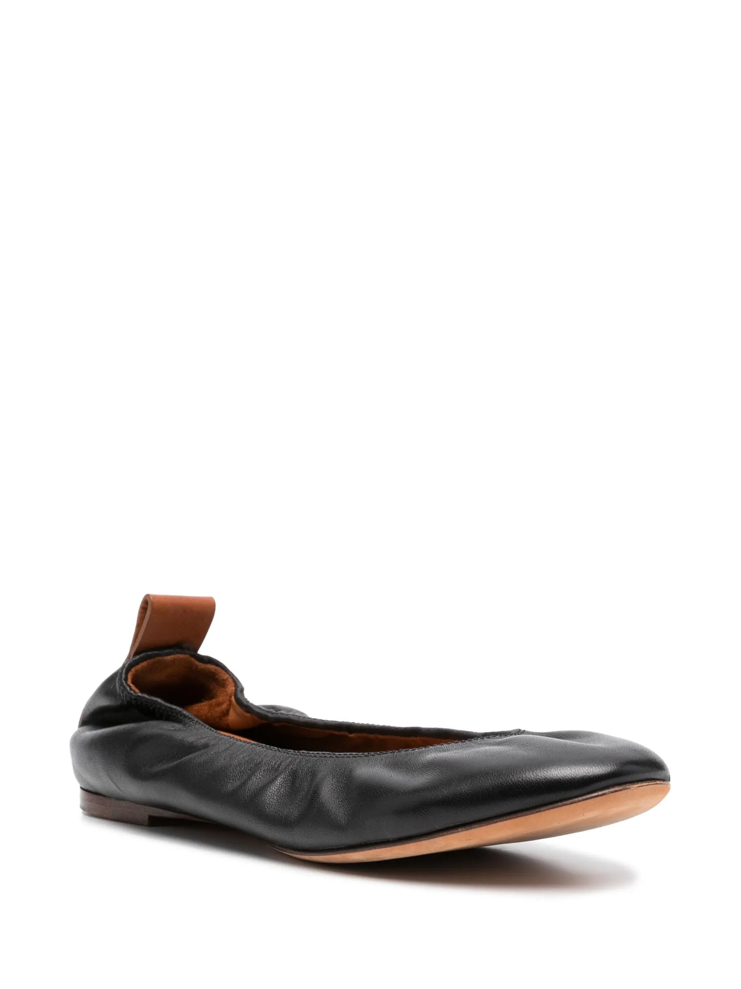 leather ballerina shoes