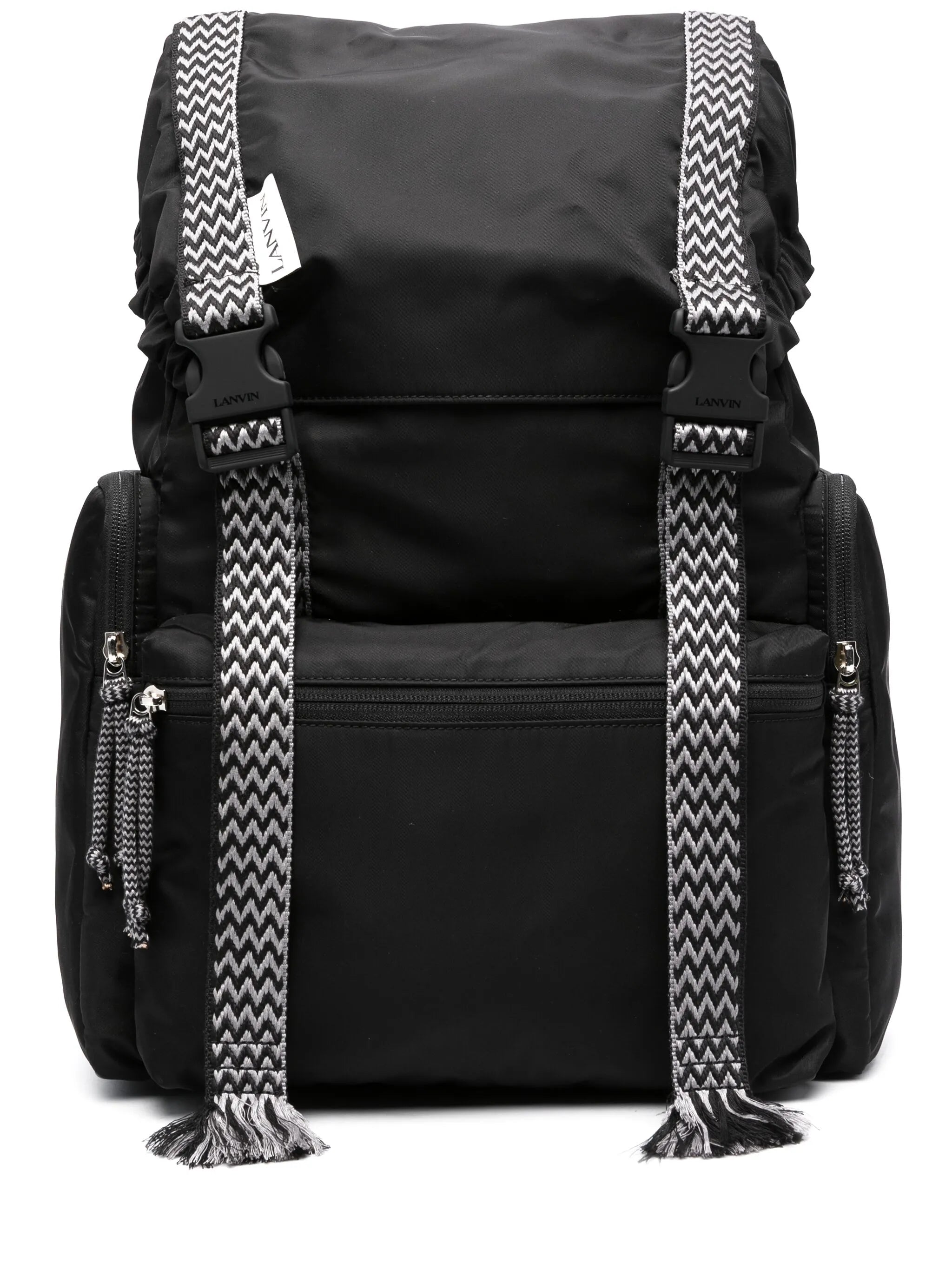 Curb strap-detail backpack