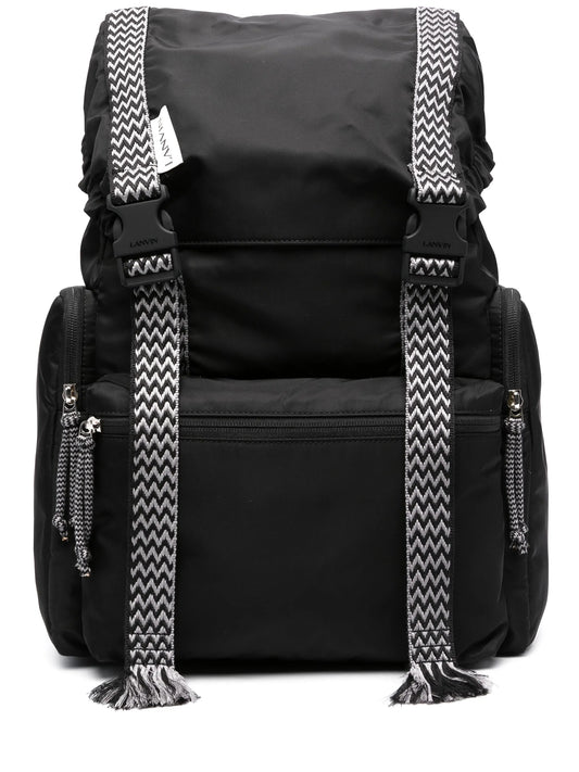 Curb strap-detail backpack