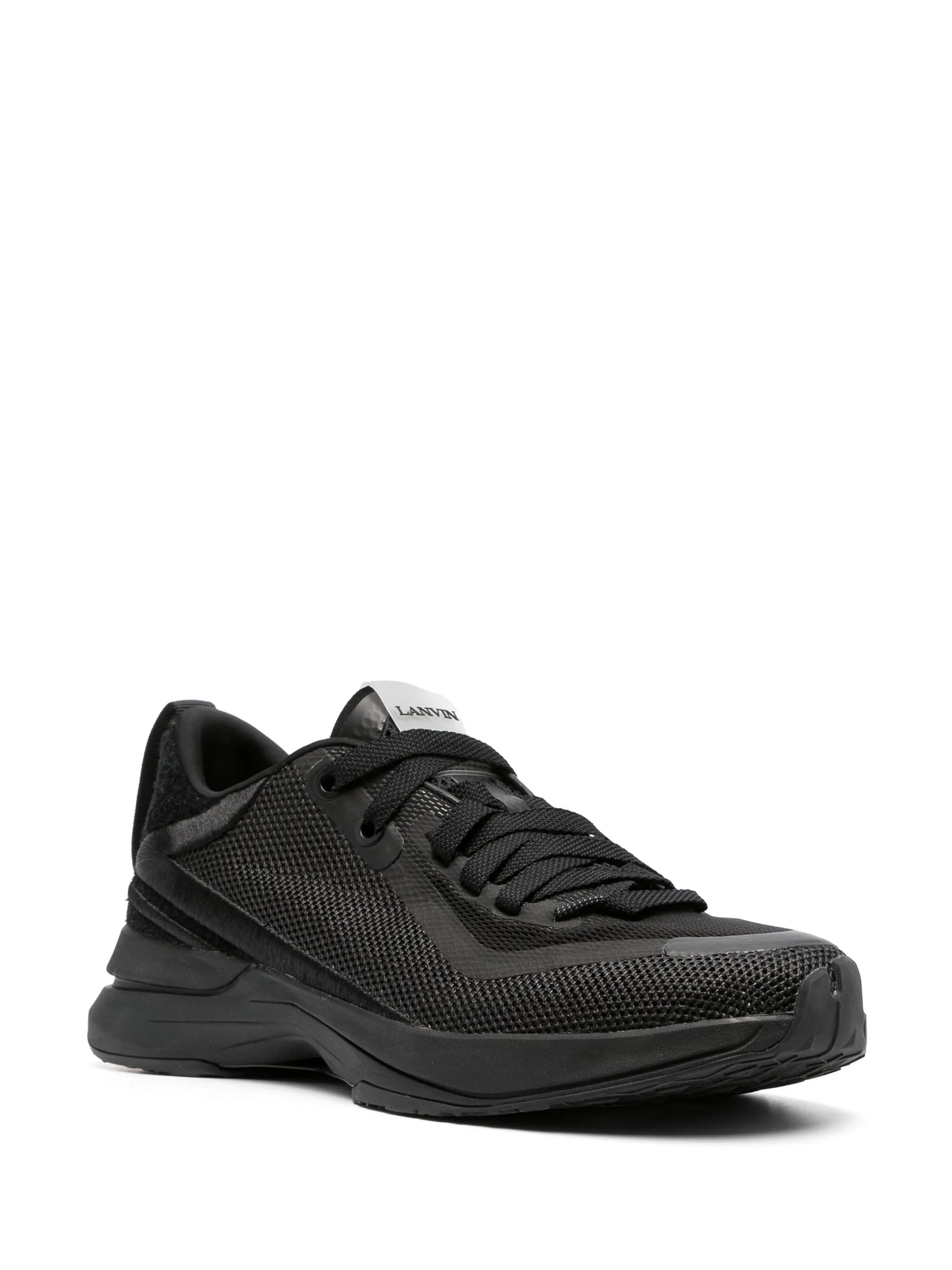 logo-detail mesh sneakers