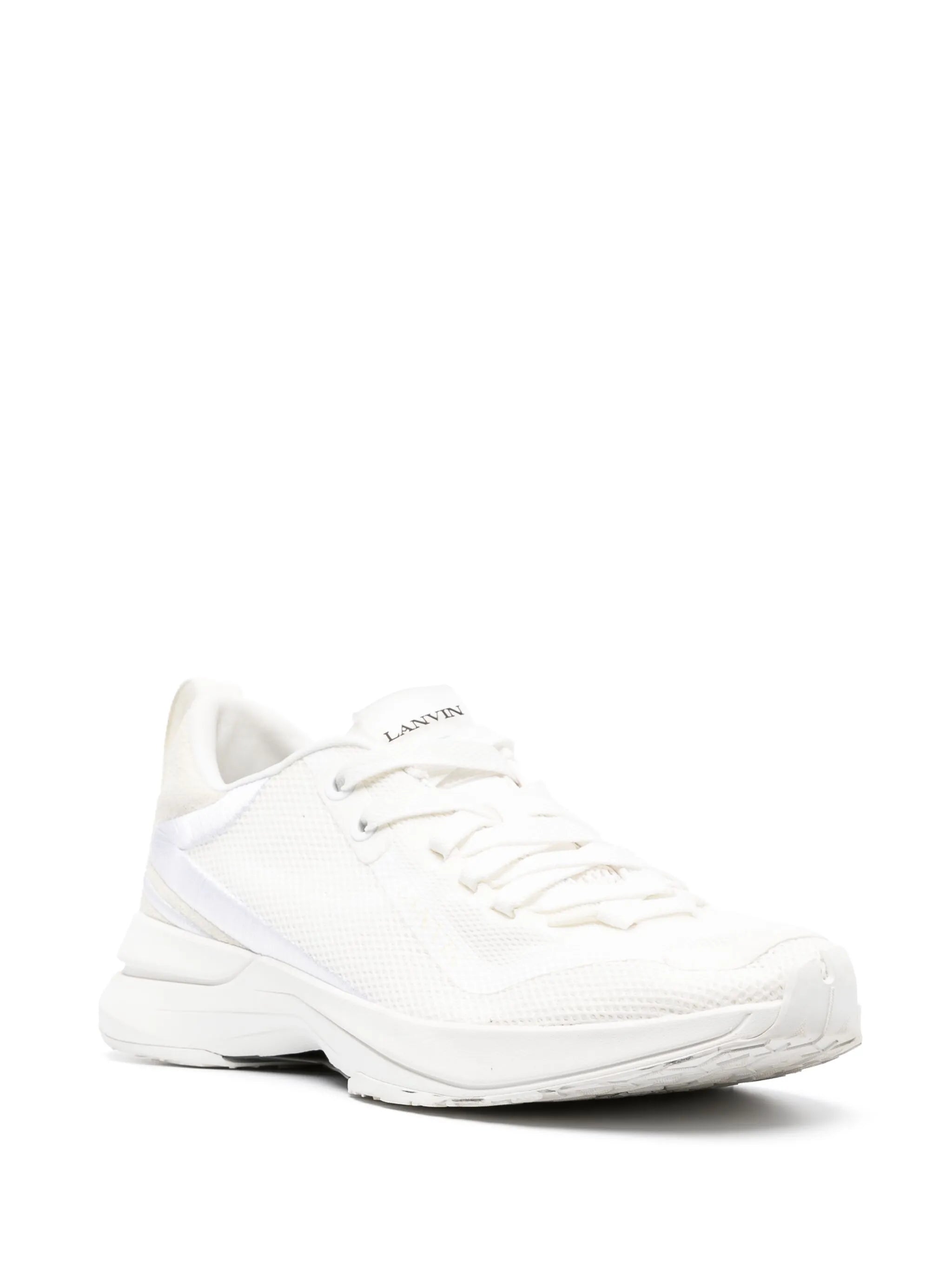 logo-detail mesh sneakers