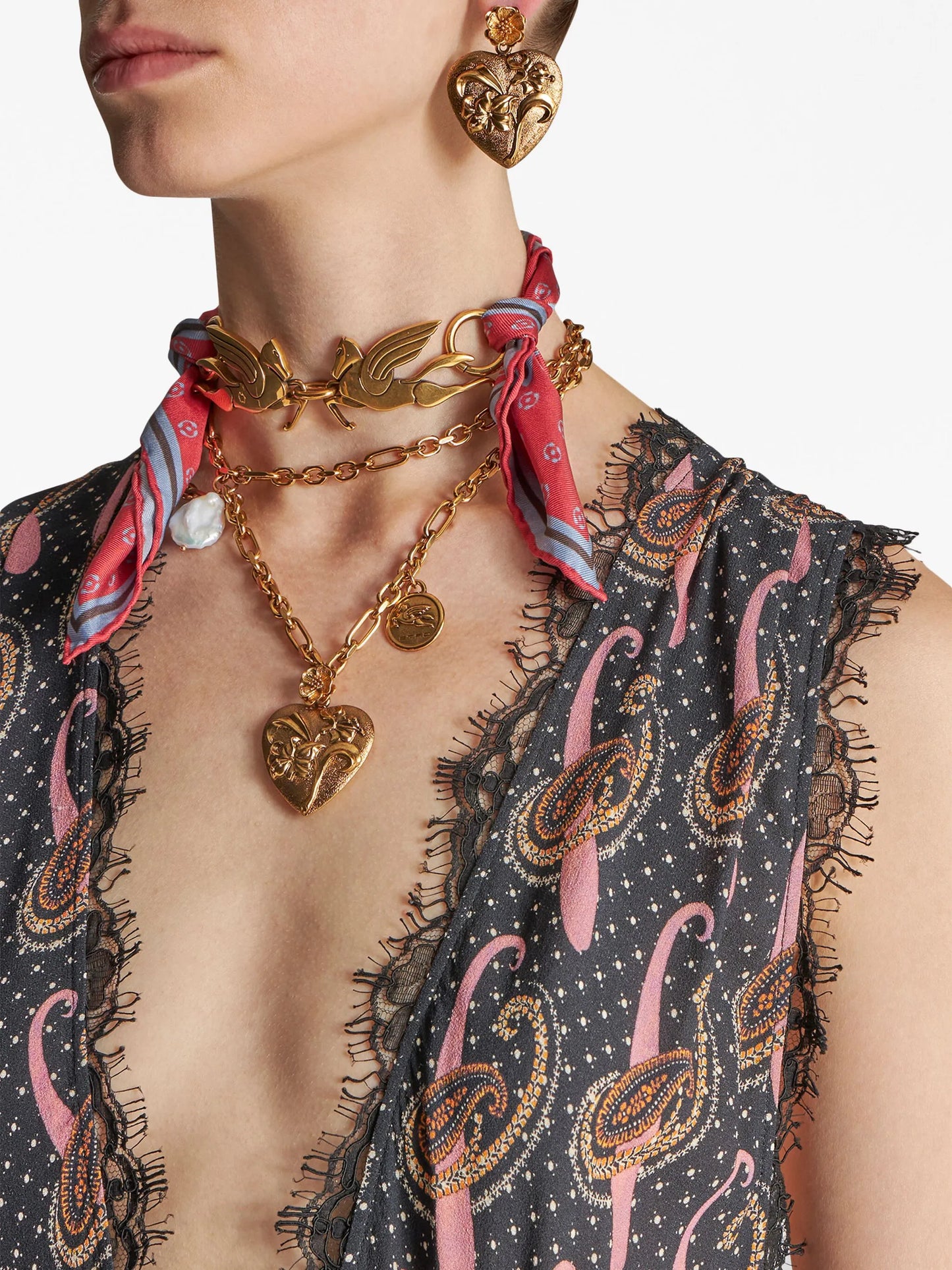 paisley-print sleeveless maxi dress