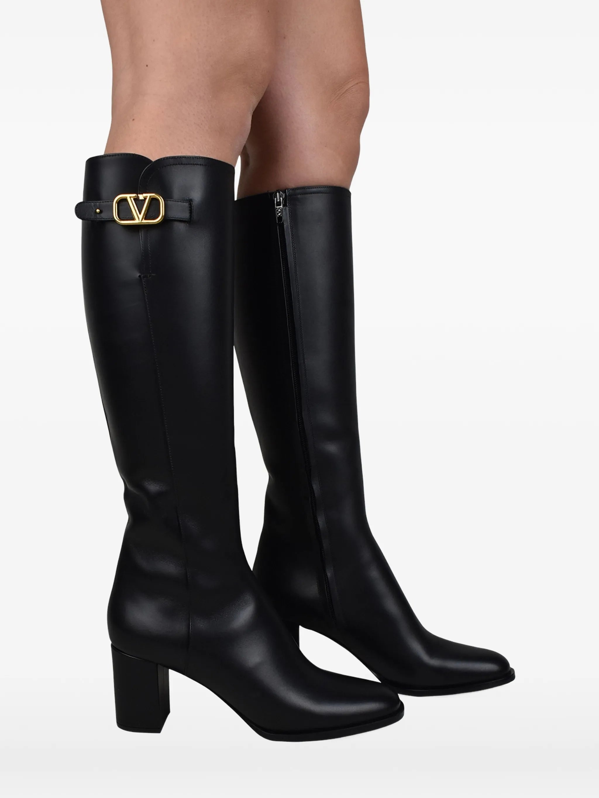 VLogo Signature knee-high boots