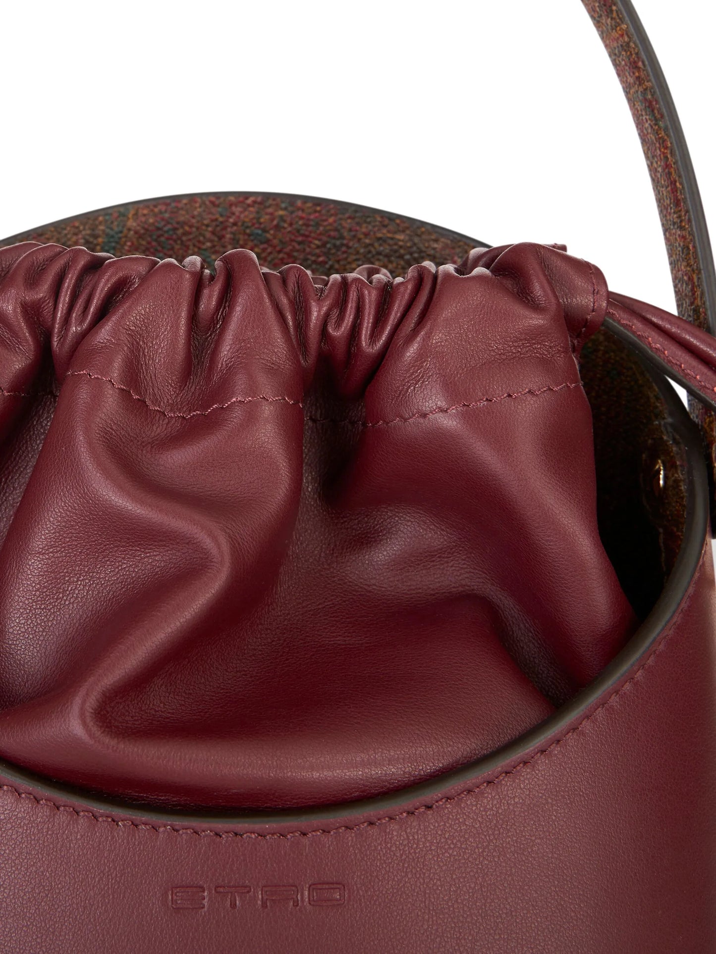 mini Saturno leather bucket bag