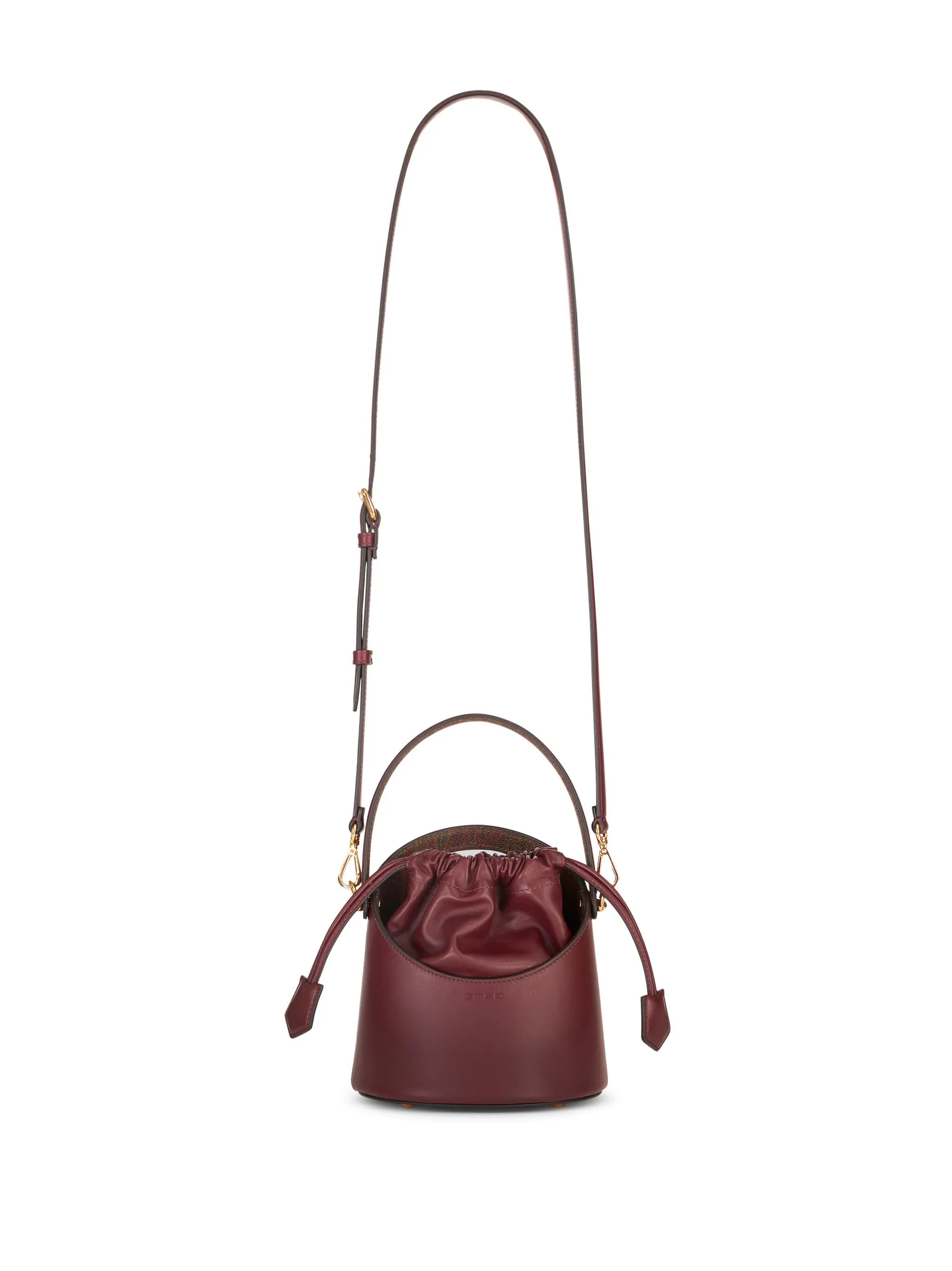 mini Saturno leather bucket bag