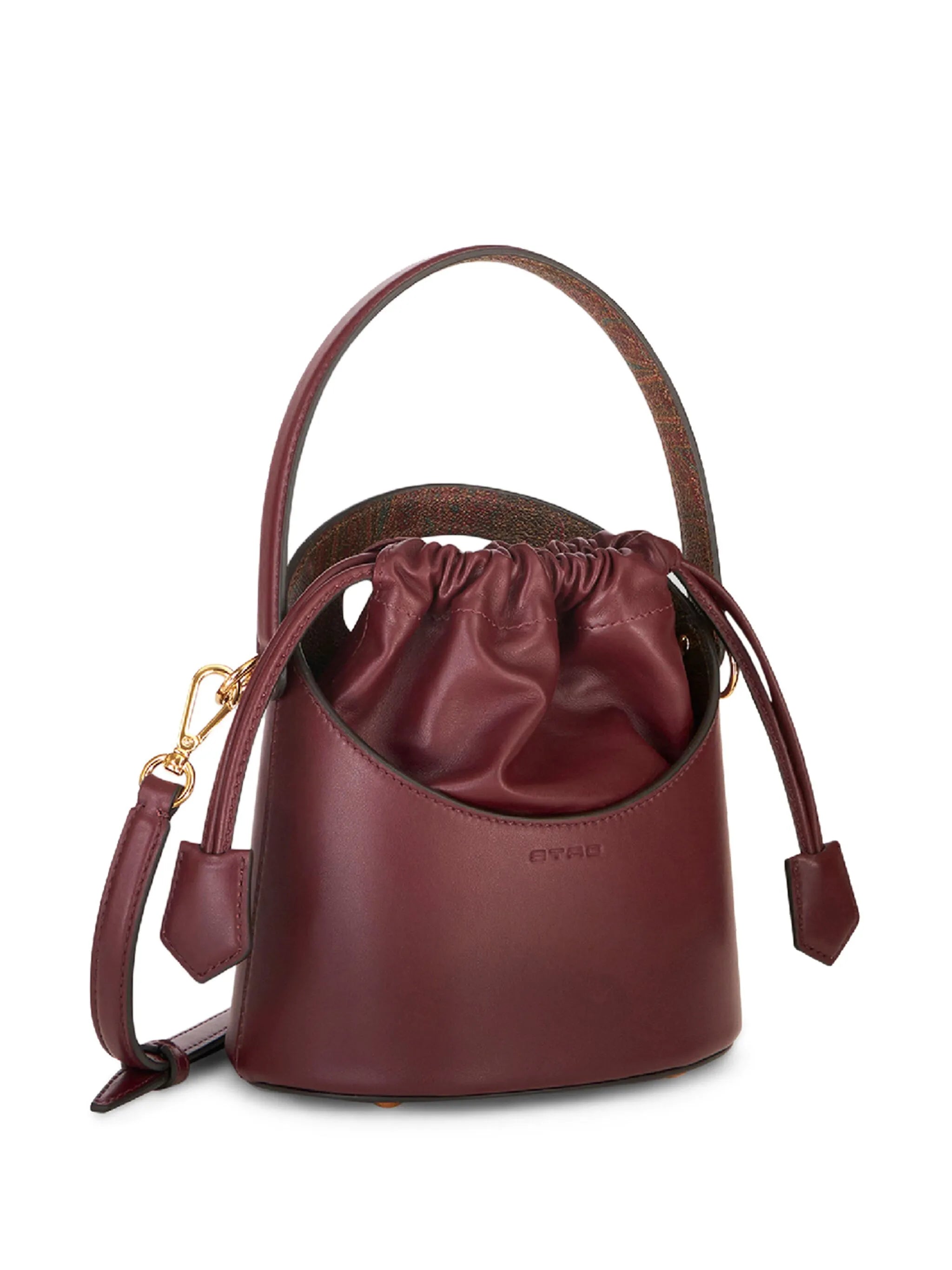 mini Saturno leather bucket bag