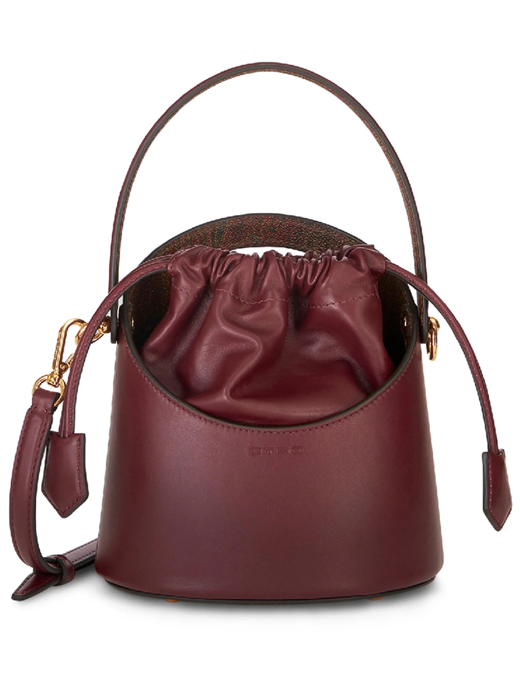 mini Saturno leather bucket bag