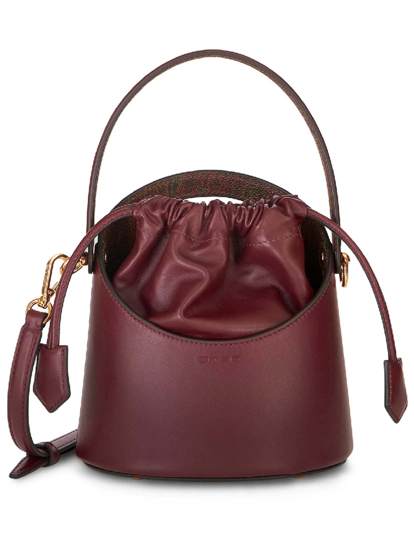 mini Saturno leather bucket bag