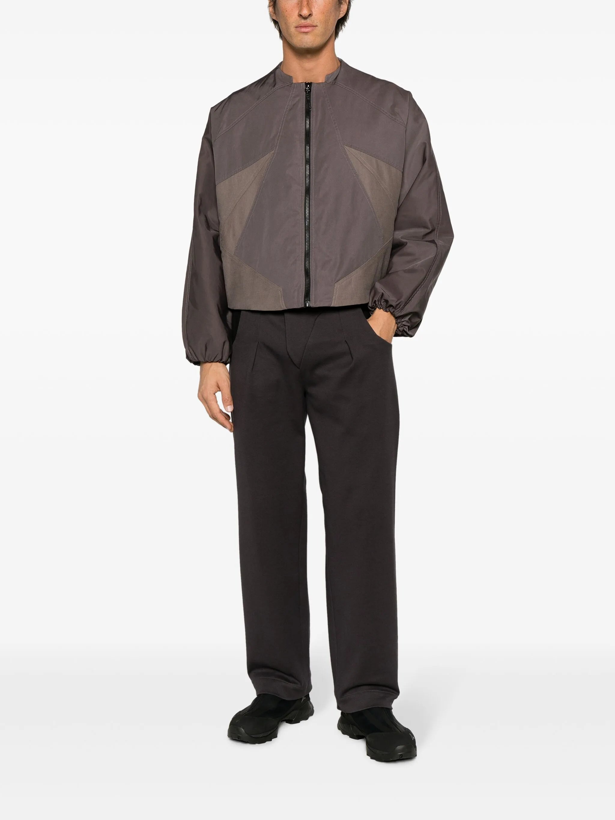 panelled bomber jacket