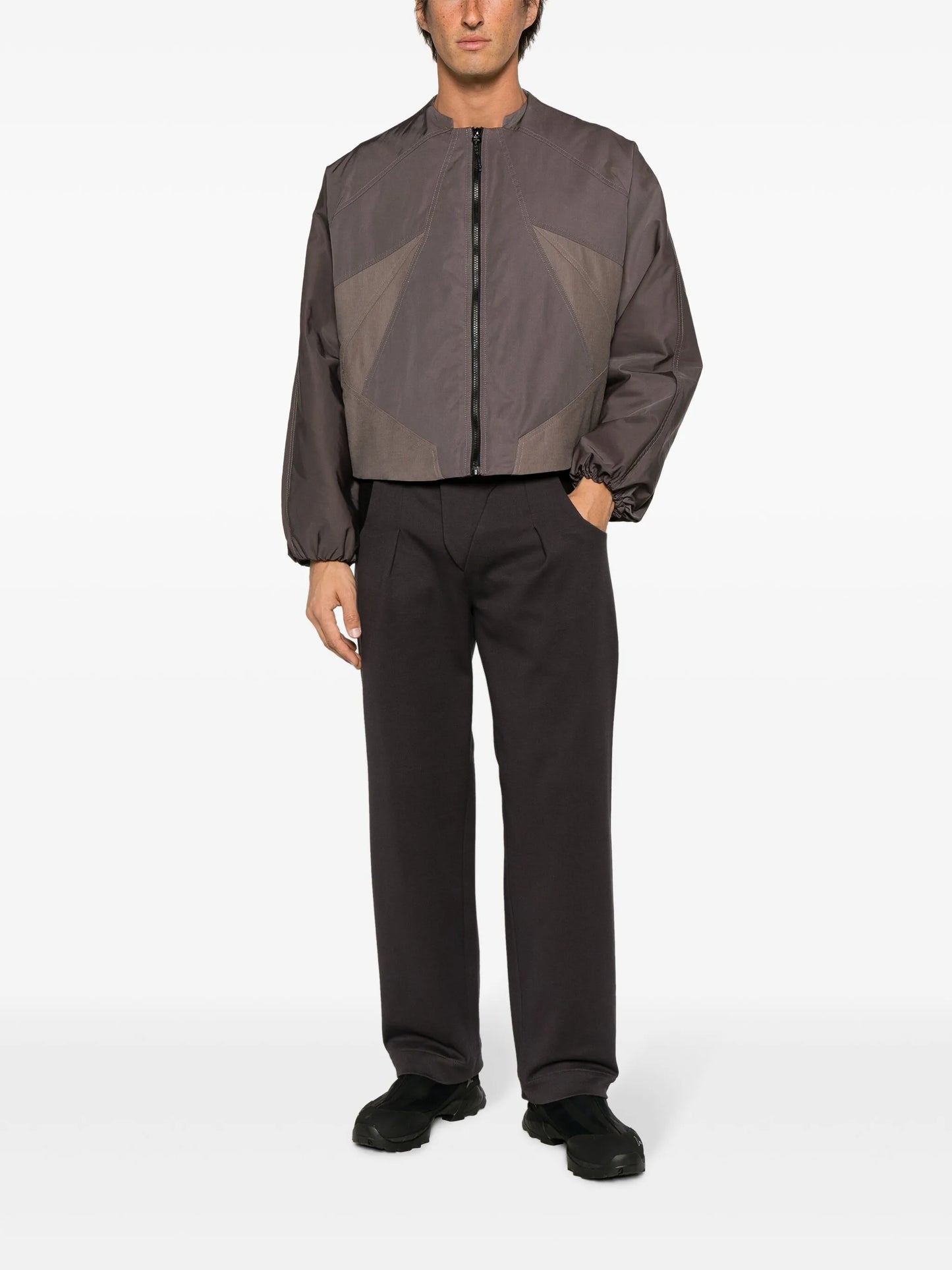 panelled bomber jacket