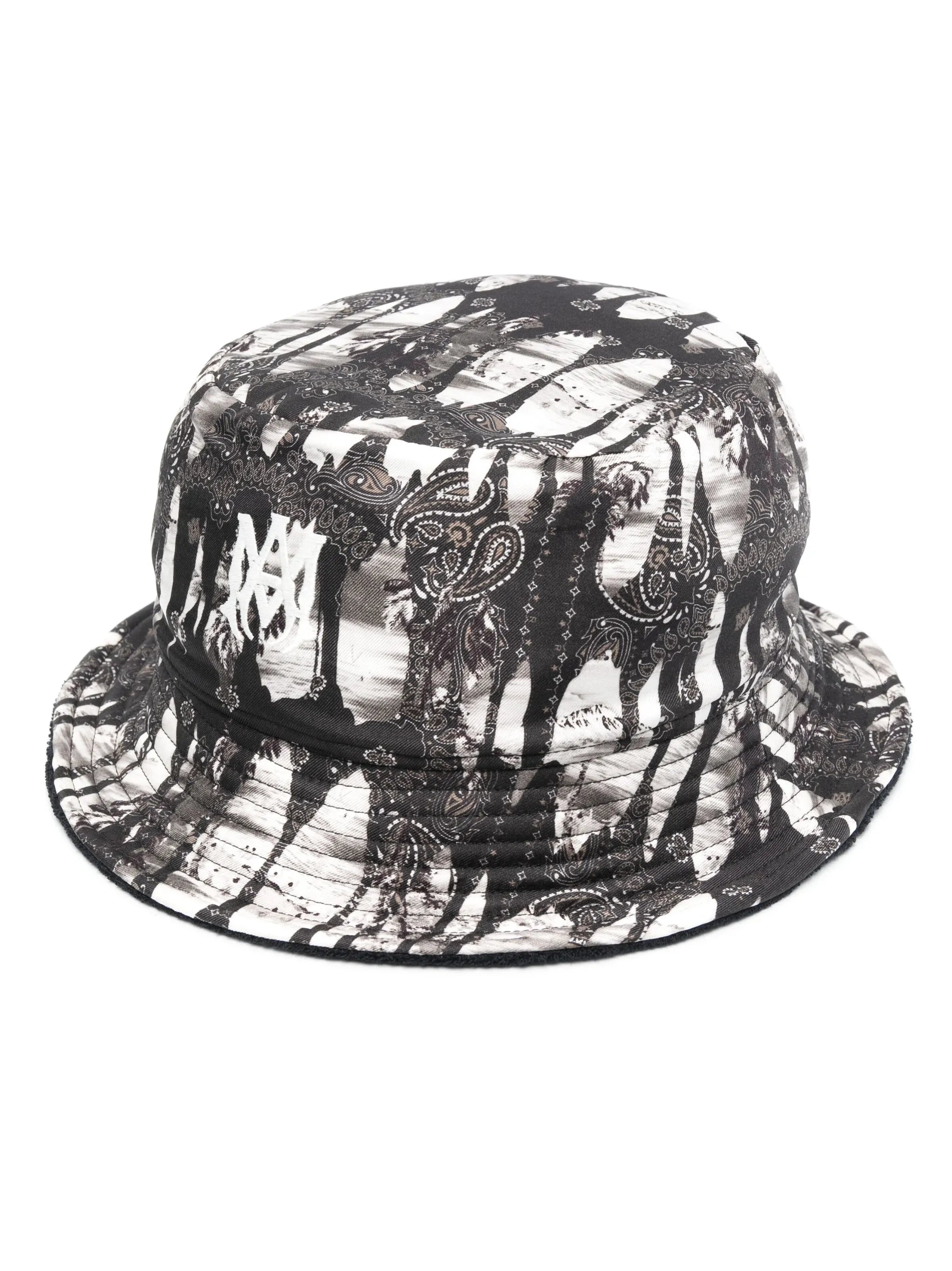 logo-embroidered reversible bucket hat