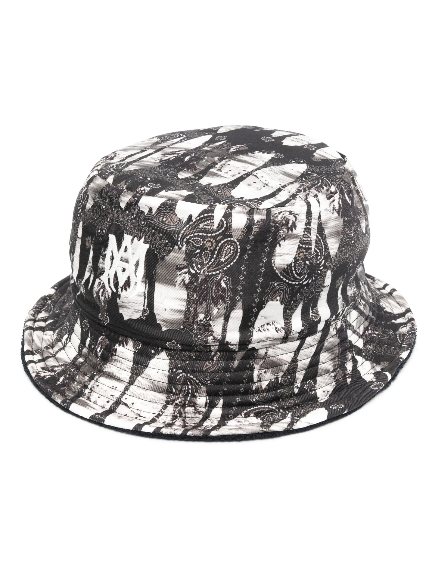 logo-embroidered reversible bucket hat