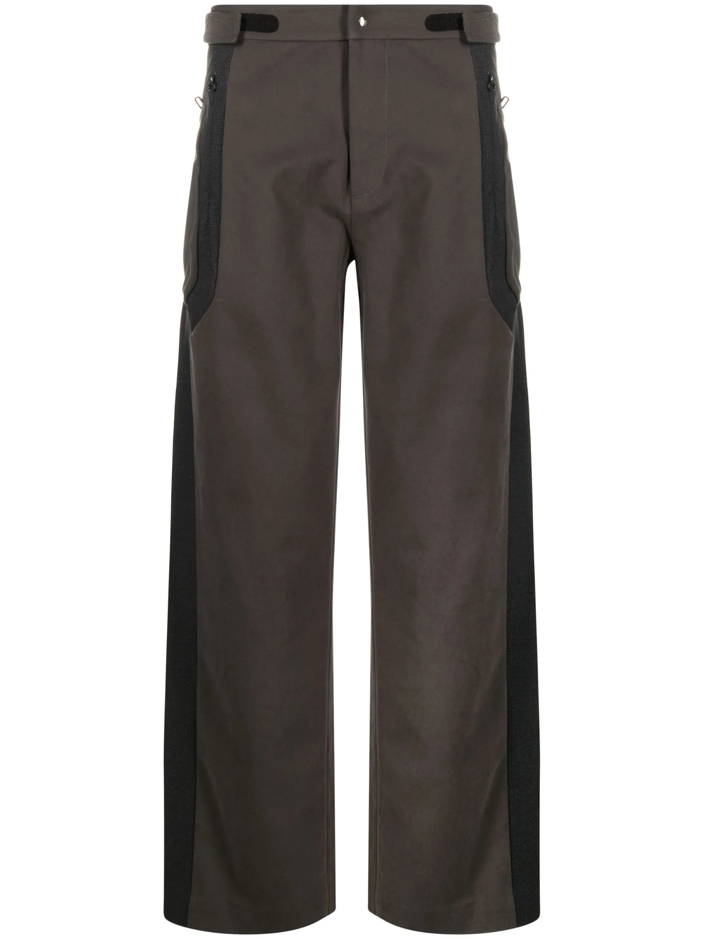Dewal press-stud straight-leg trousers