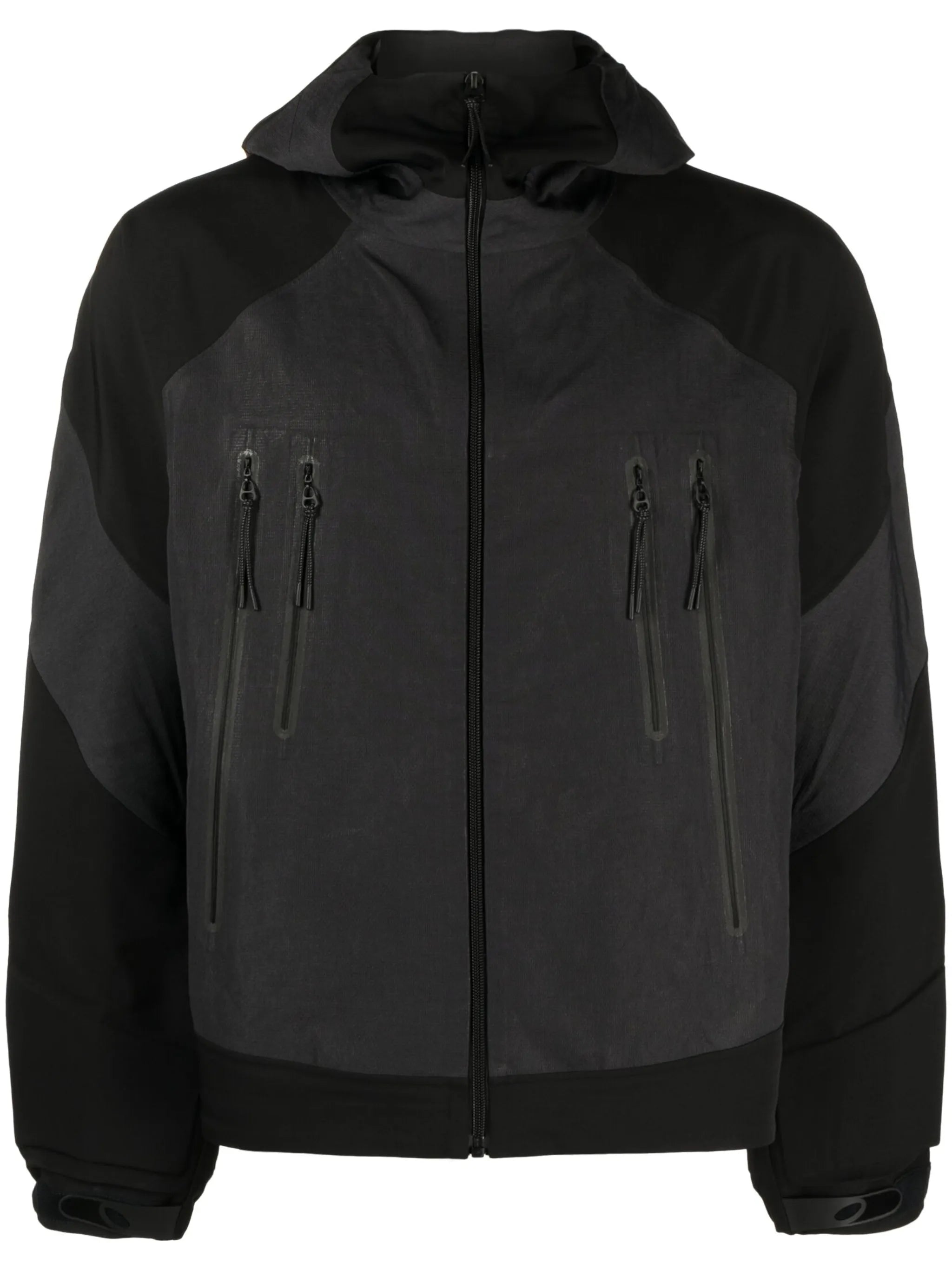 Armour padded-panels ripstop jacket