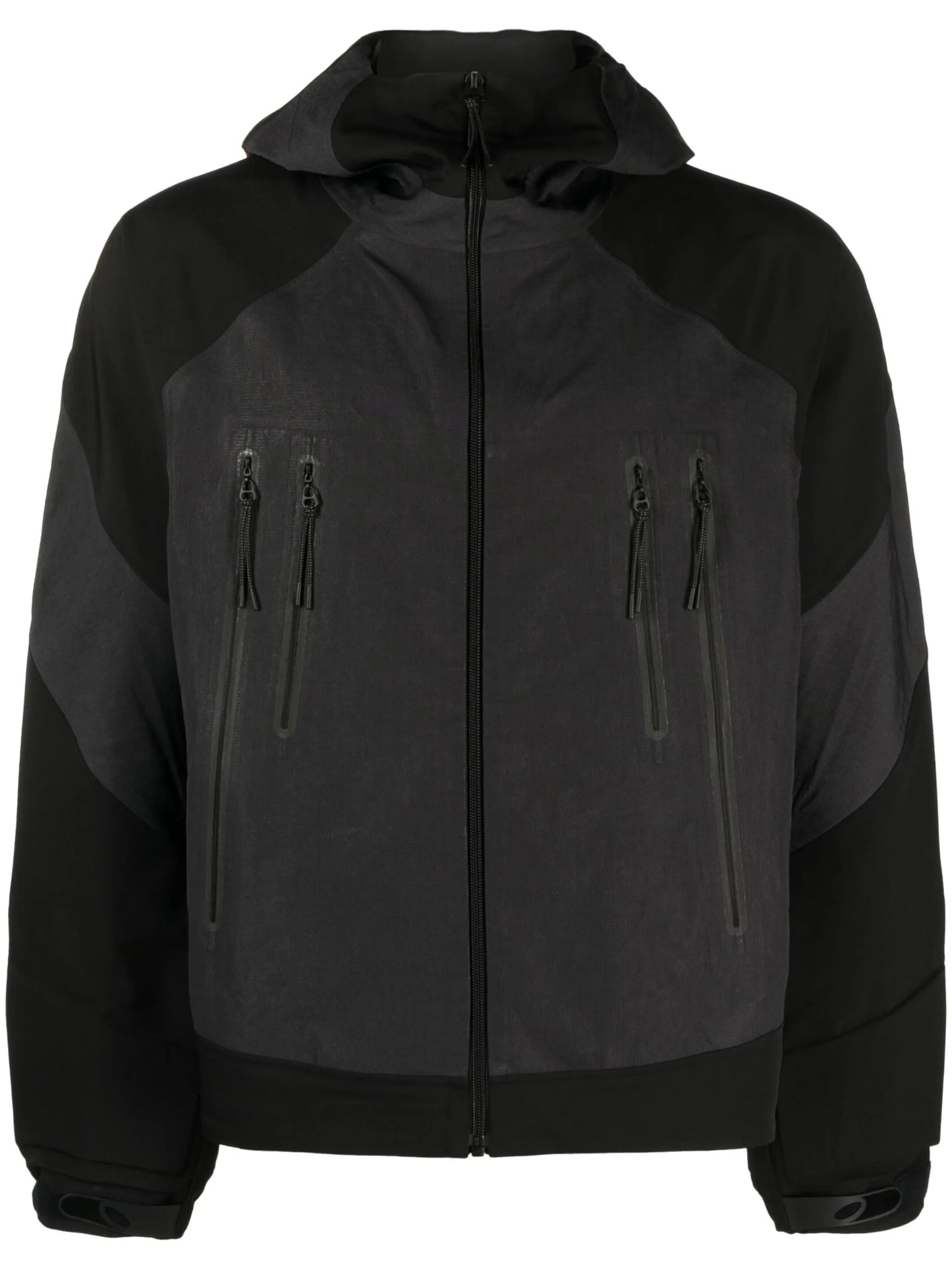 Armour padded-panels ripstop jacket
