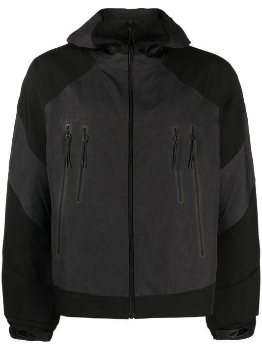 Armour padded-panels ripstop jacket