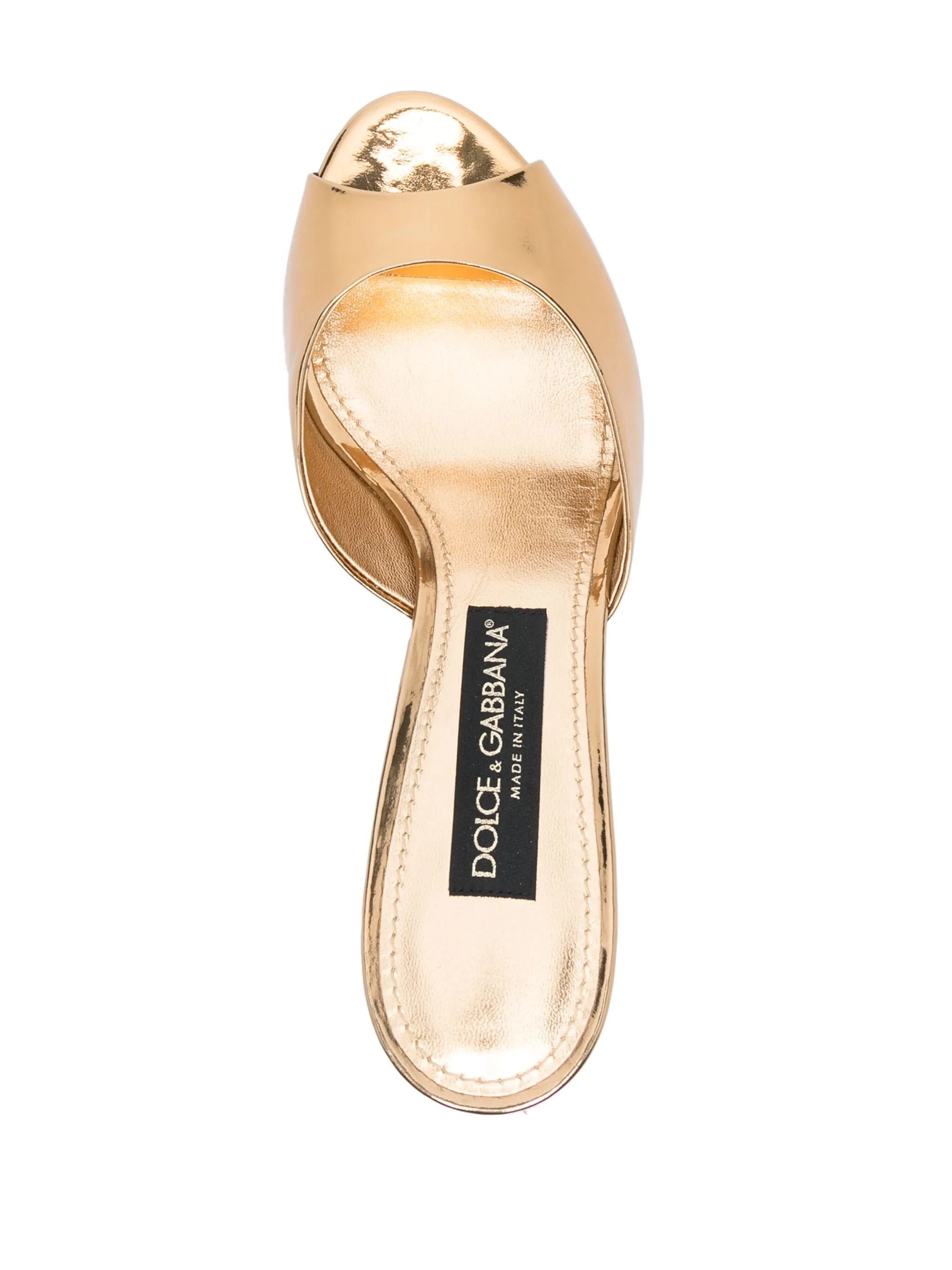 70mm metallic-finish leather sandals