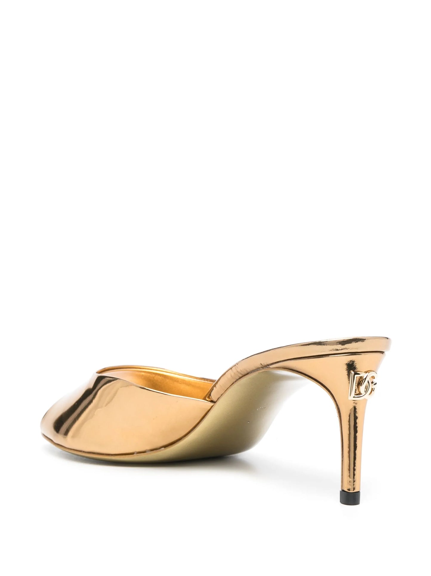 70mm metallic-finish leather sandals