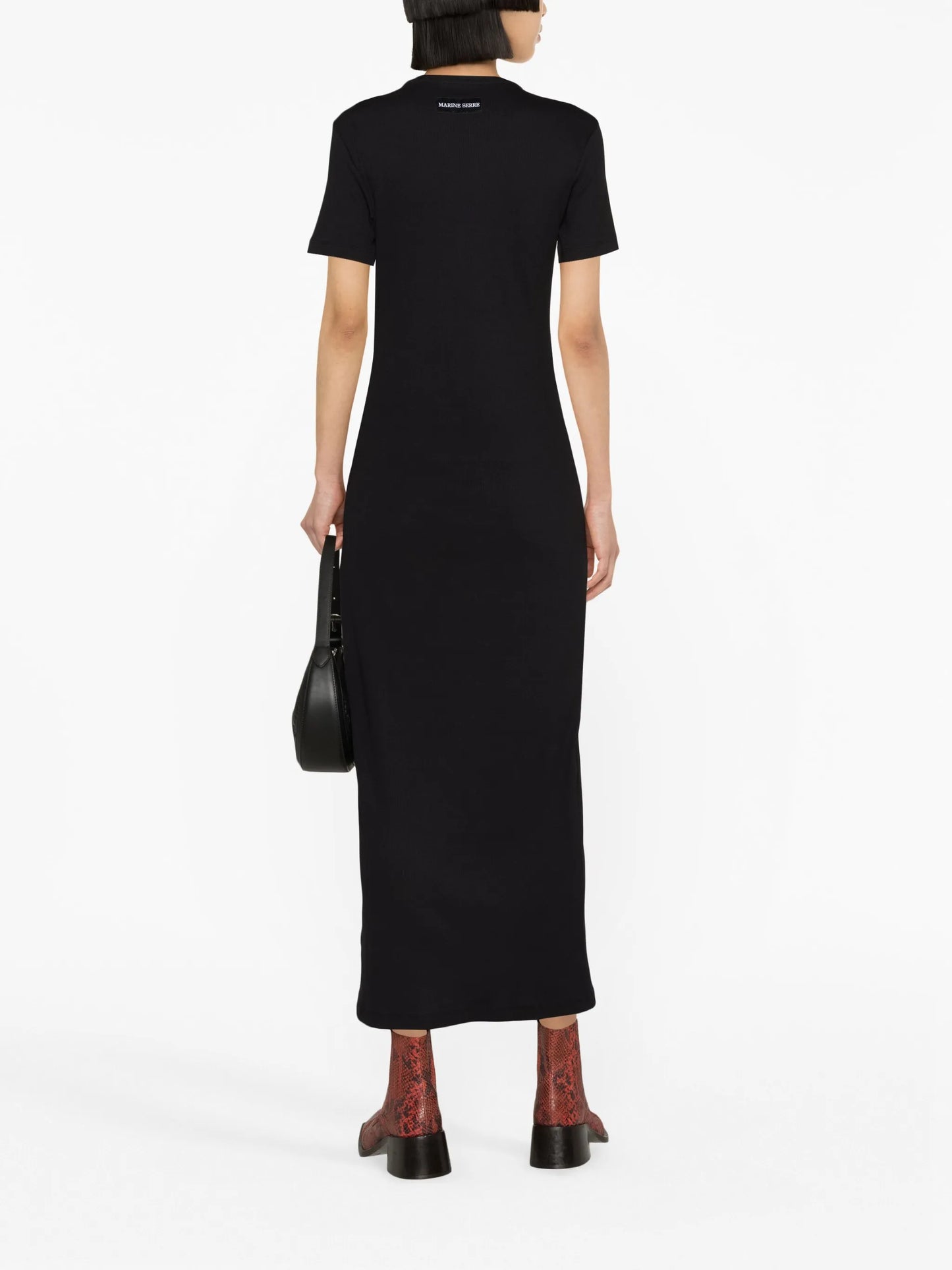 crescent moon-print T-shirt dress