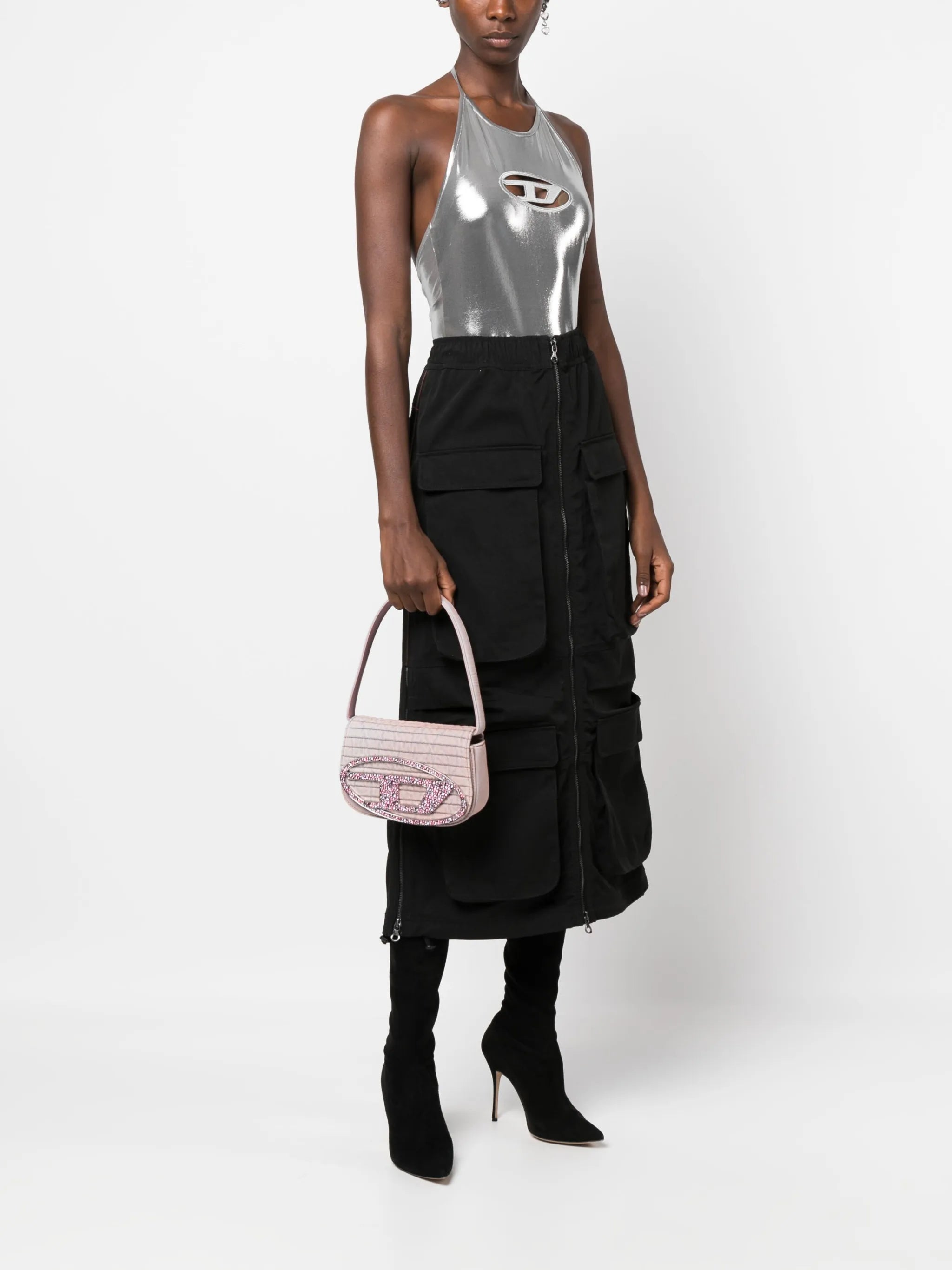 1DR denim shoulder bag