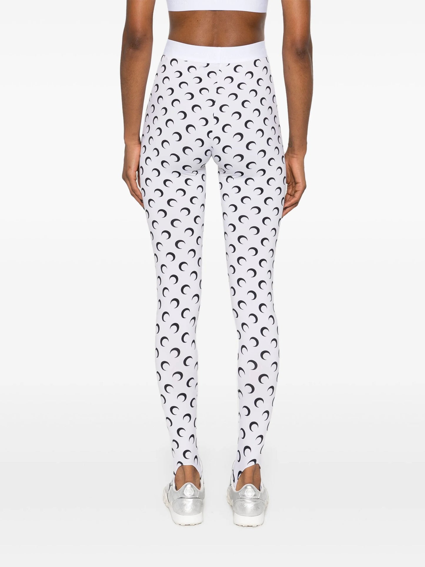 crescent moon-print leggings