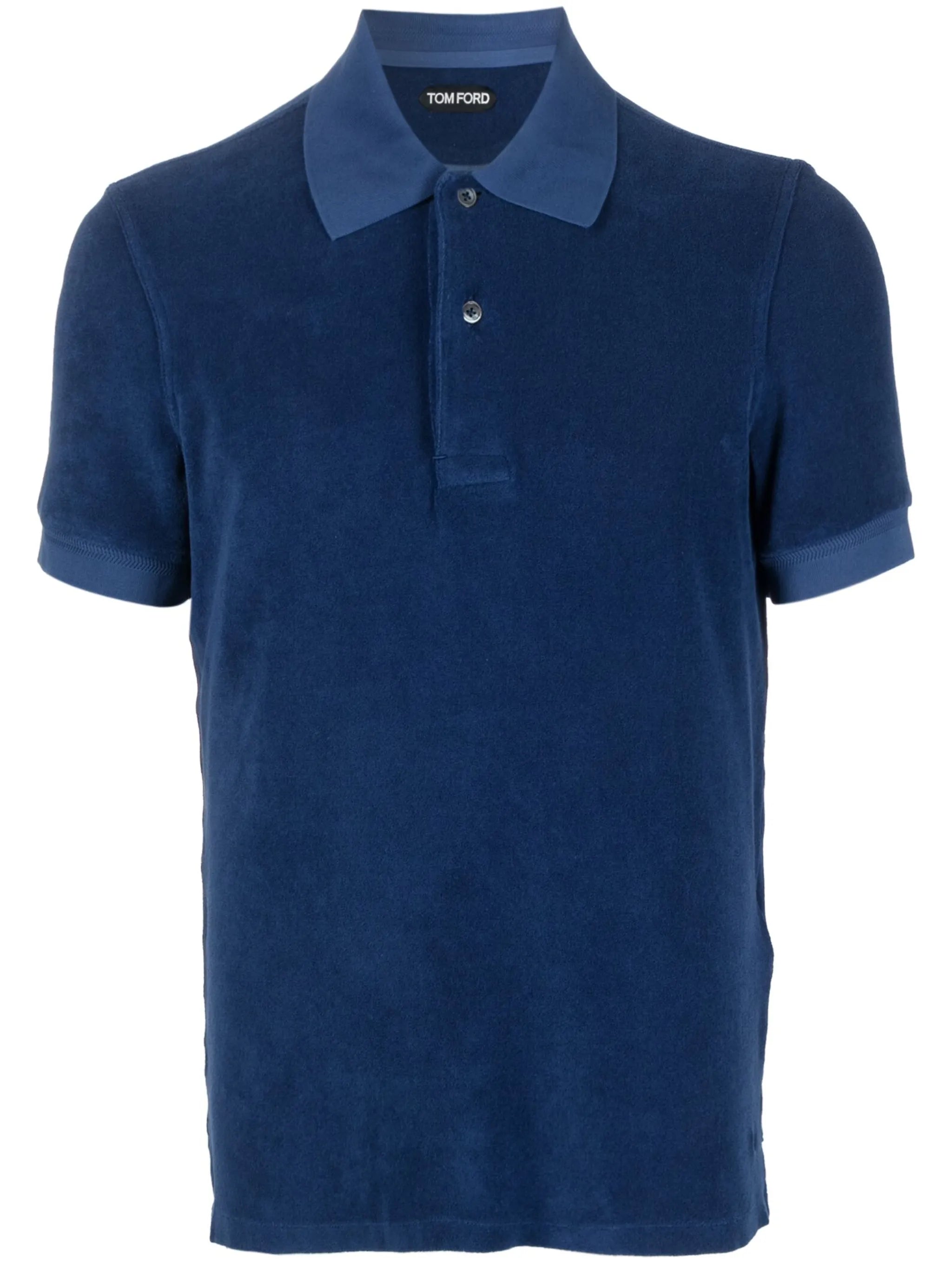 towelling-finish polo shirt