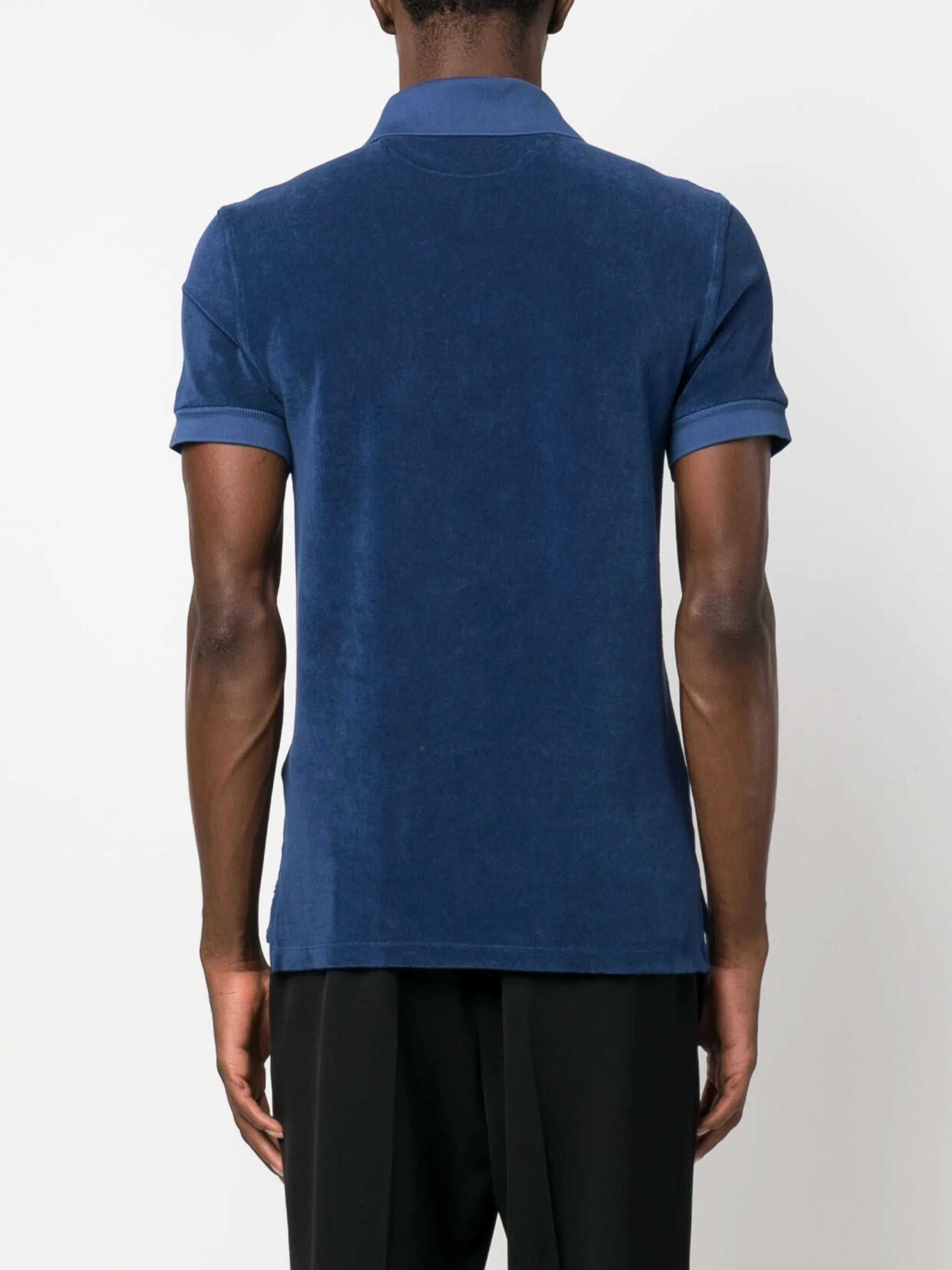 towelling-finish polo shirt