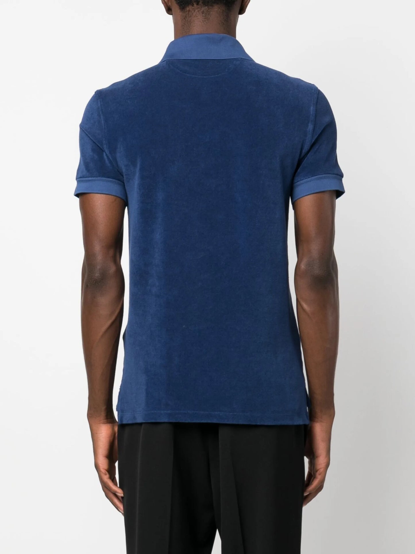 towelling-finish polo shirt