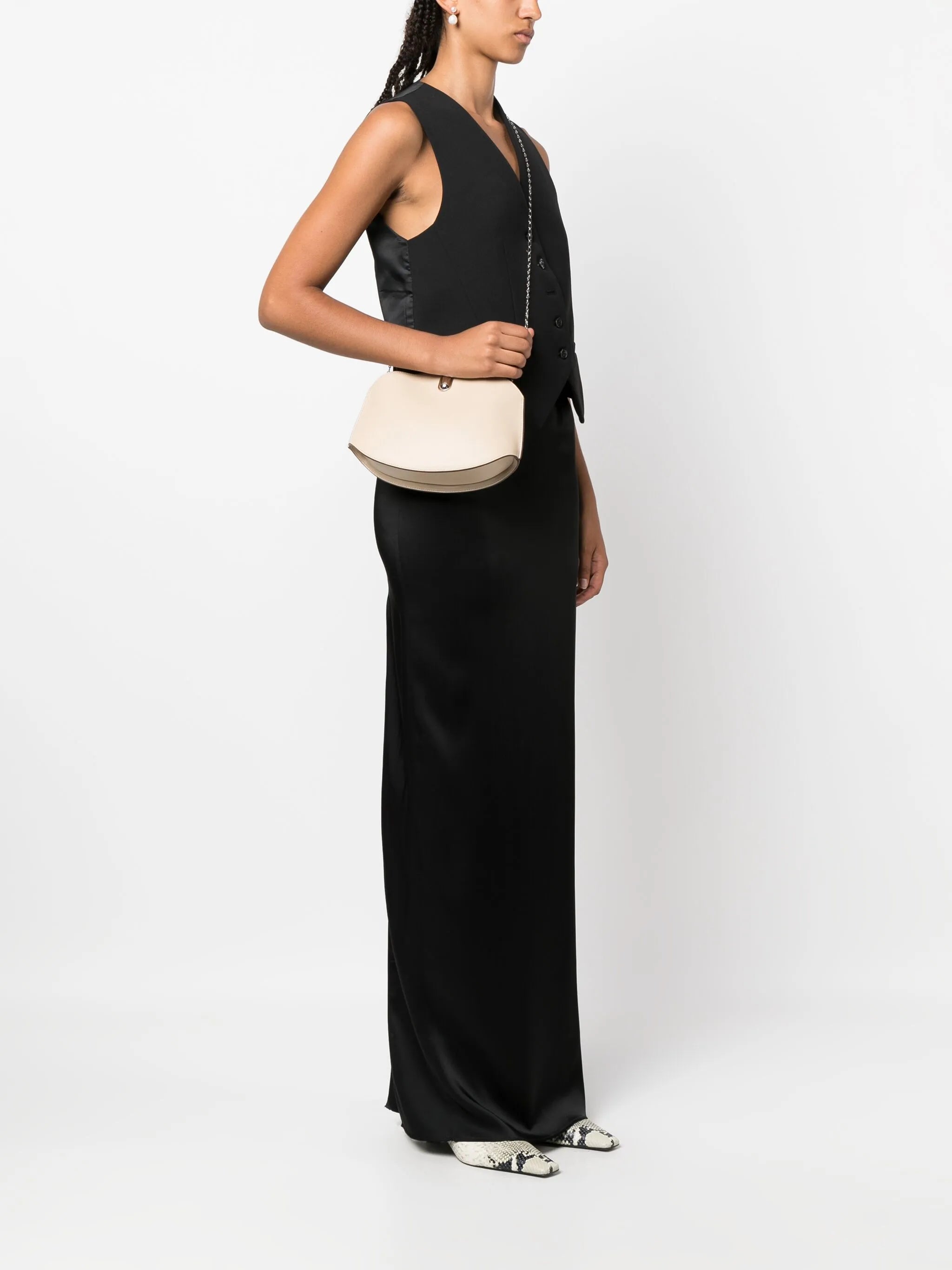 Tondo Chain leather crossbody bag