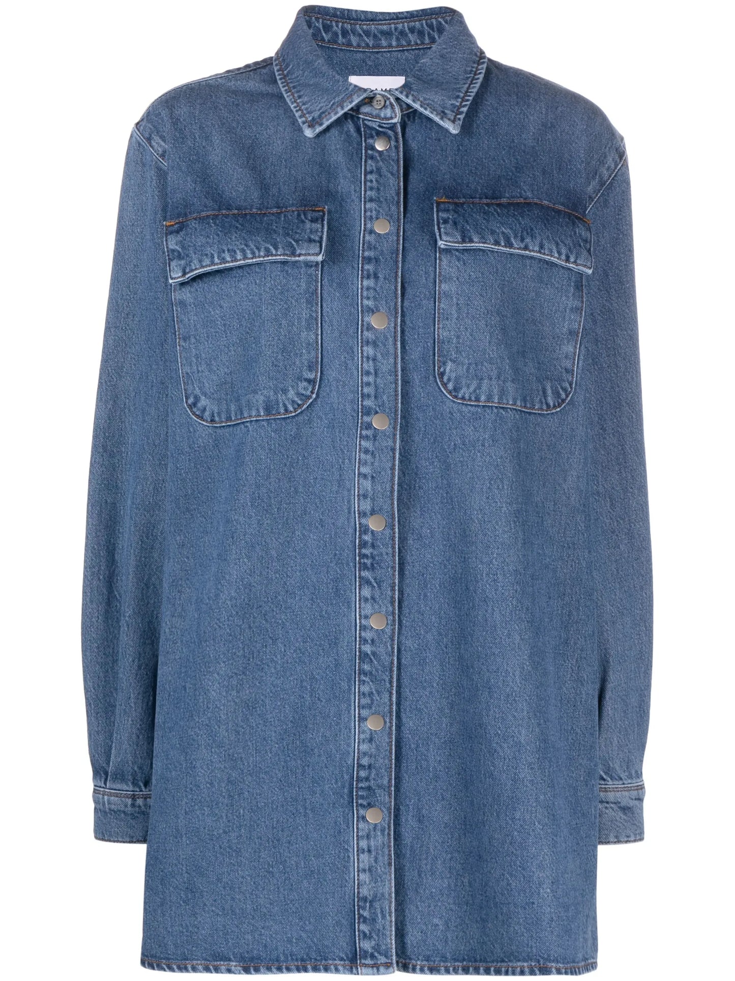 A-line denim shirtdress