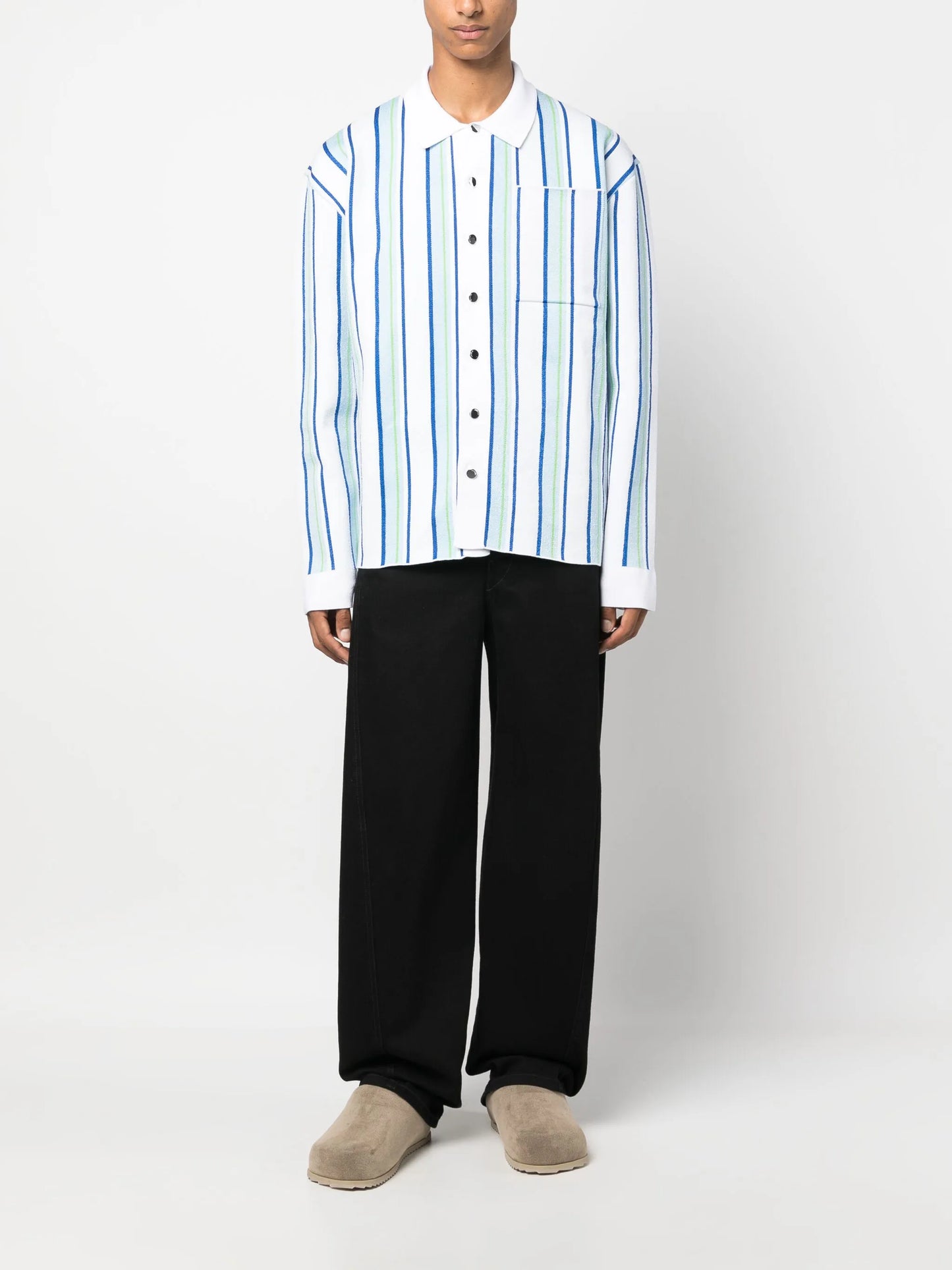 La Chemise Maille striped polo shirt