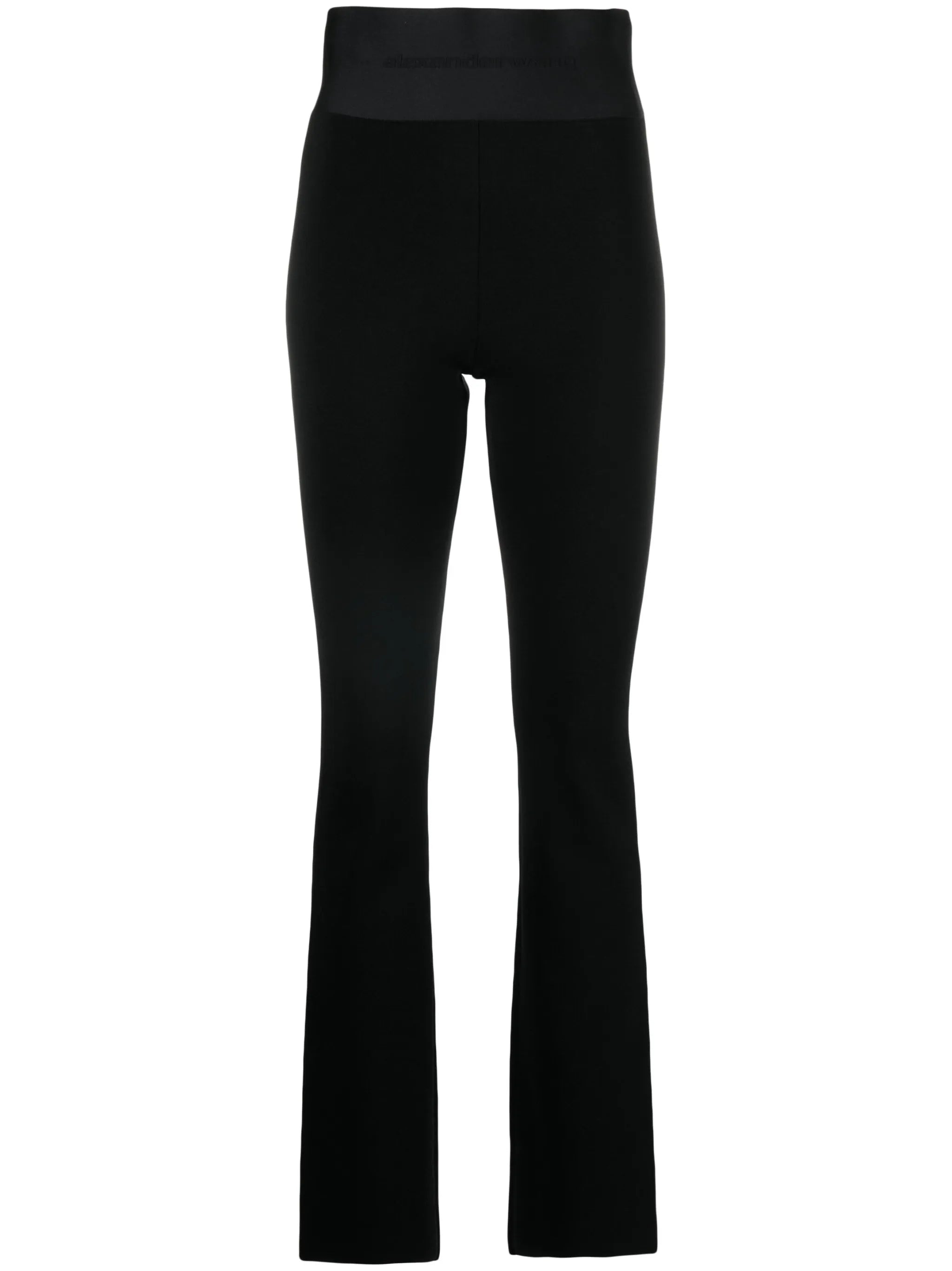 logo-waistband bootcut trousers