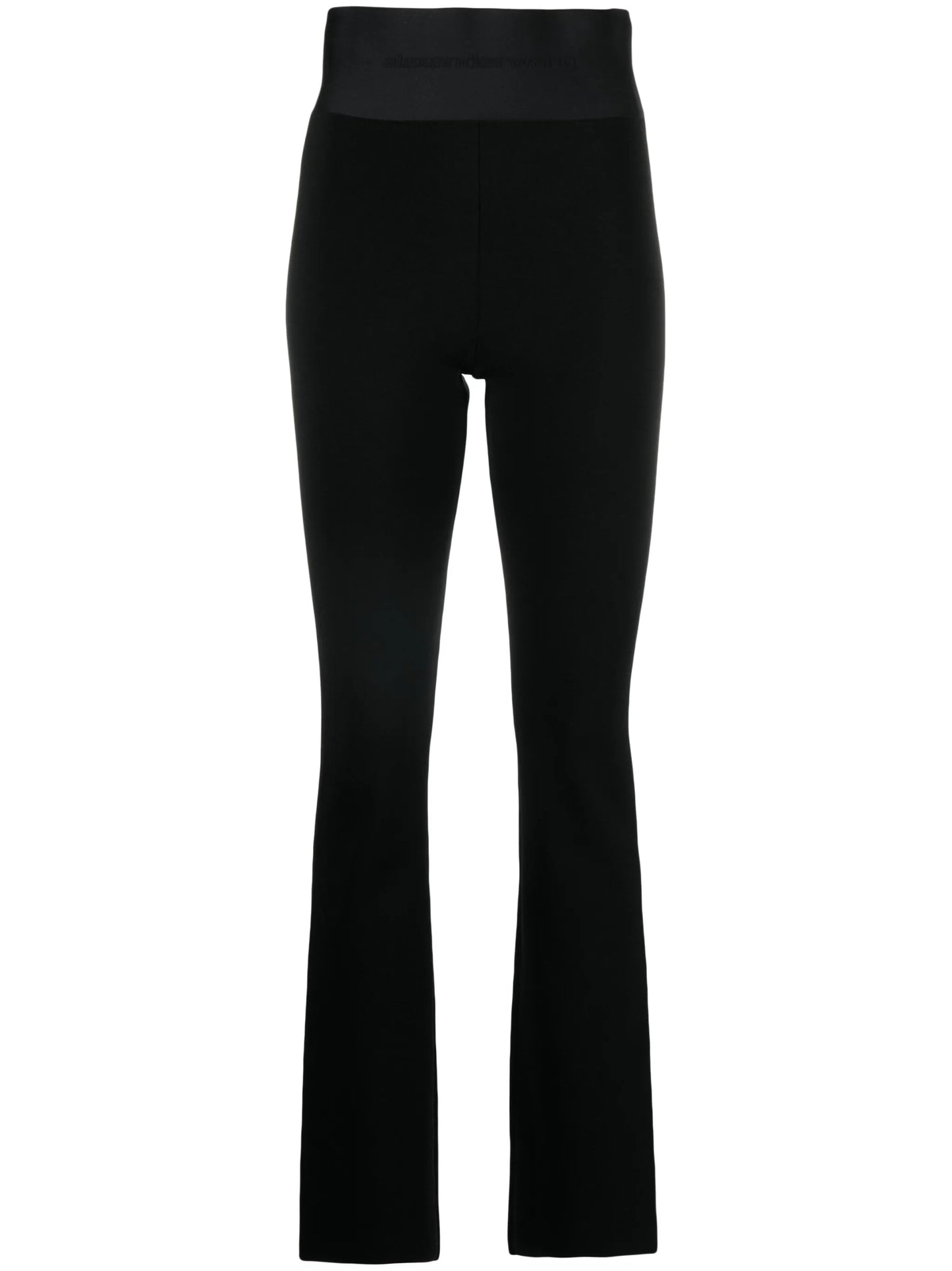 logo-waistband bootcut trousers