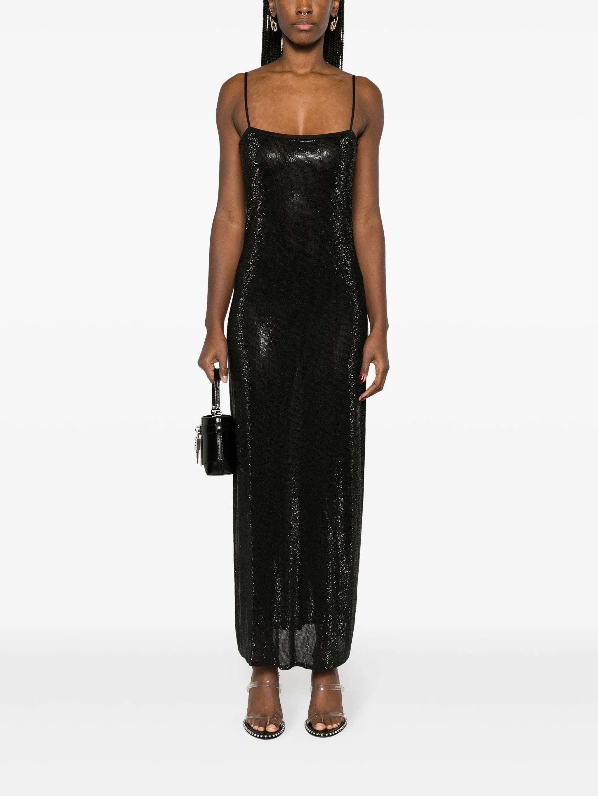 Hotfix beaded slip dress