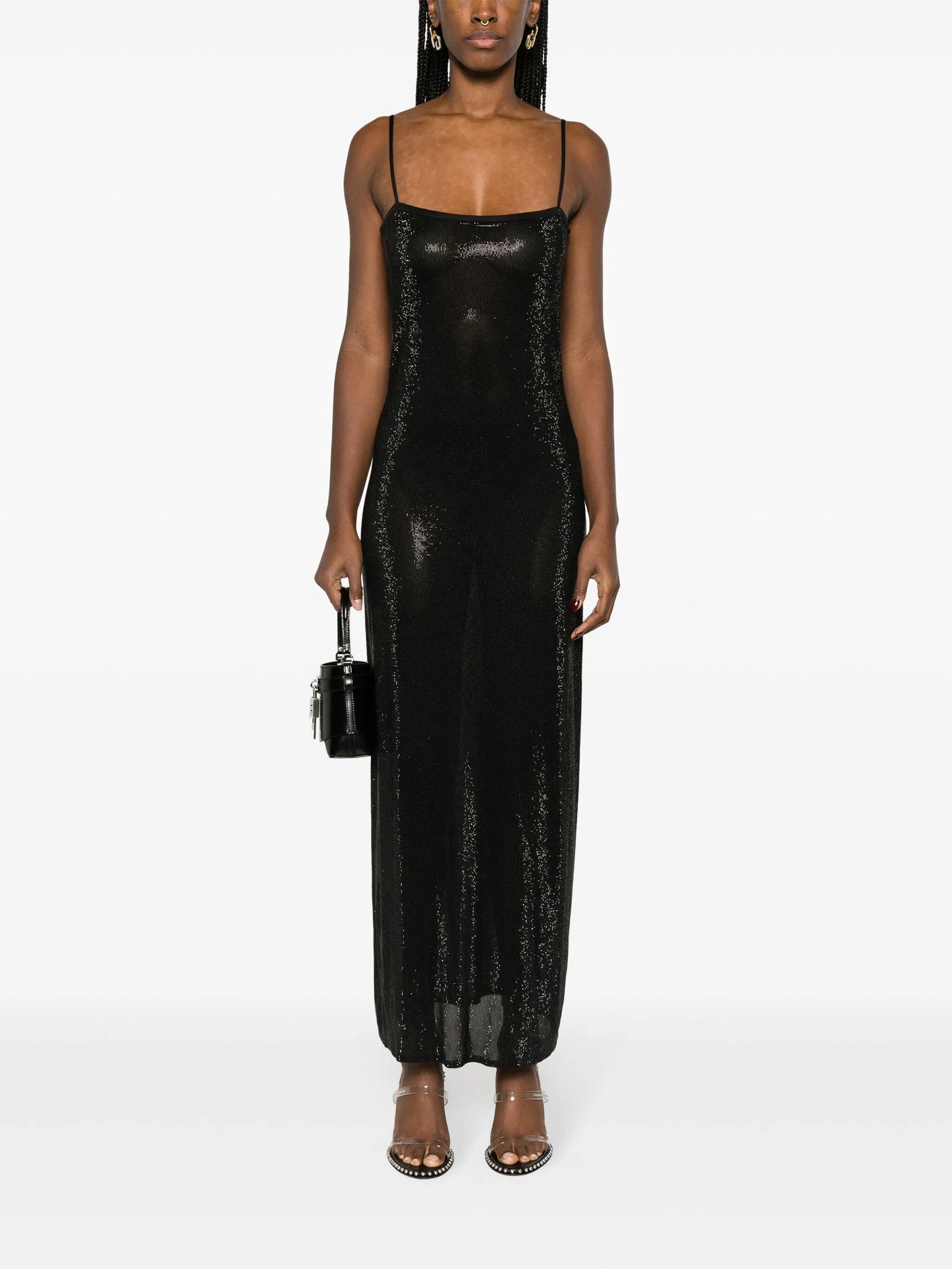 Hotfix beaded slip dress