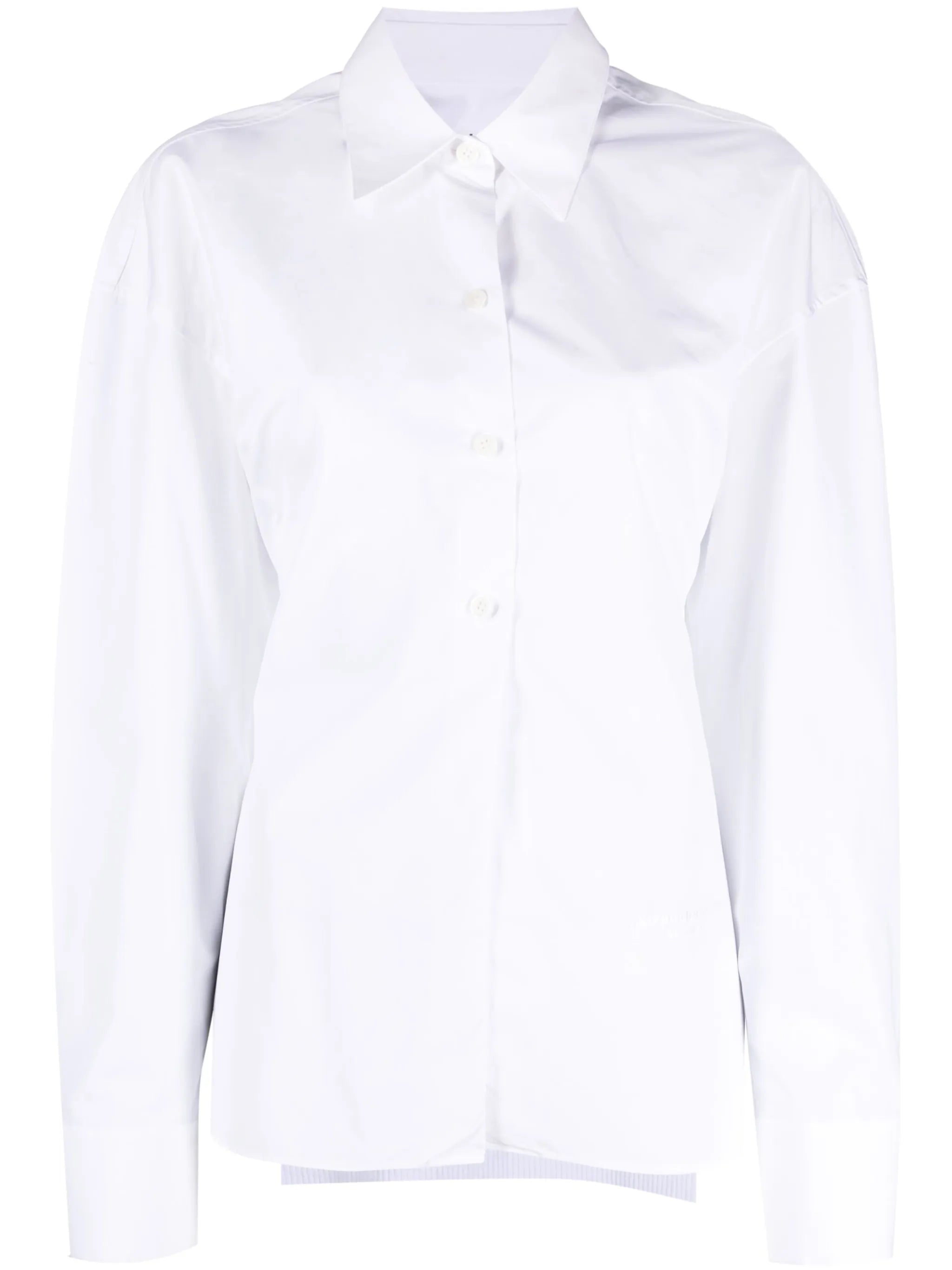 panelled cotton shirt